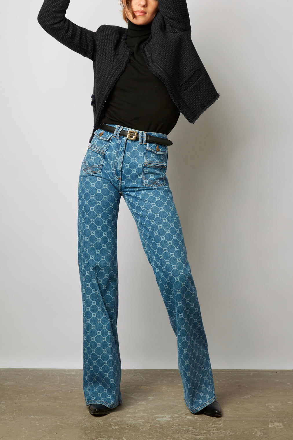 Veste en tweed à galons - NANCY Faume - seconde main