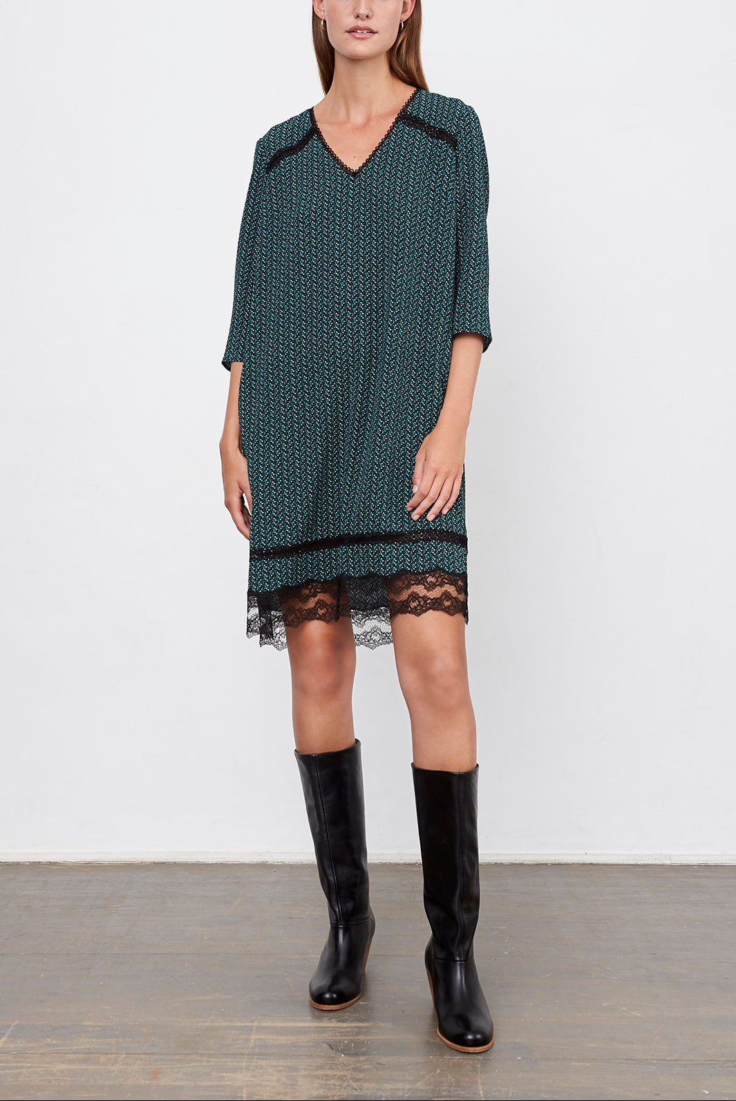 DANYL - Robe droite en crêpe Faume - seconde main