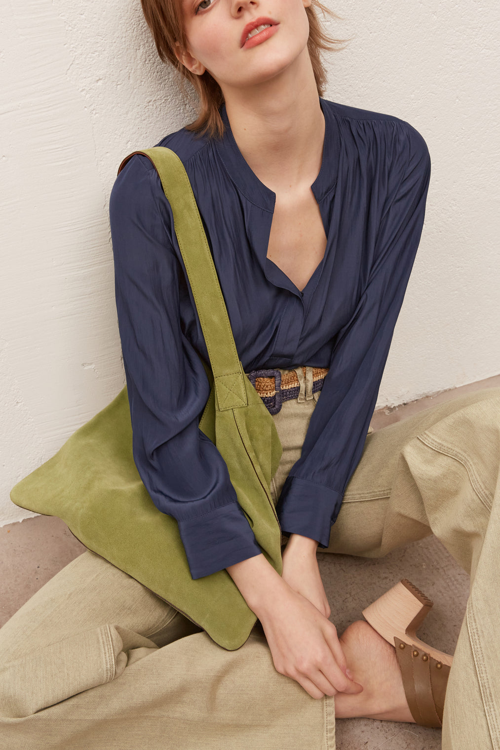 NORA - Blouse au toucher soyeux Faume - seconde main