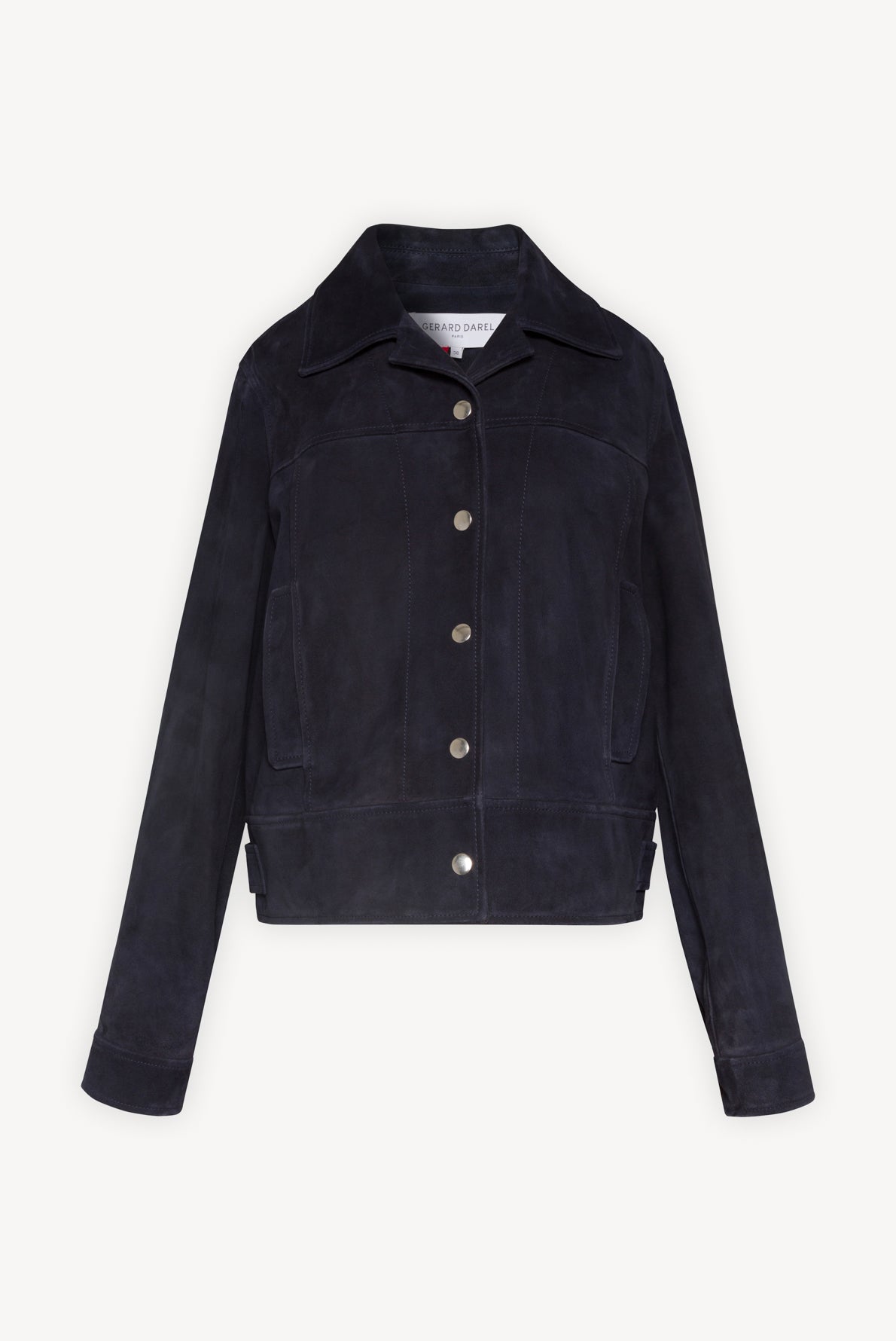 GERMANA - Veste courte en chèvre velours Faume - seconde main