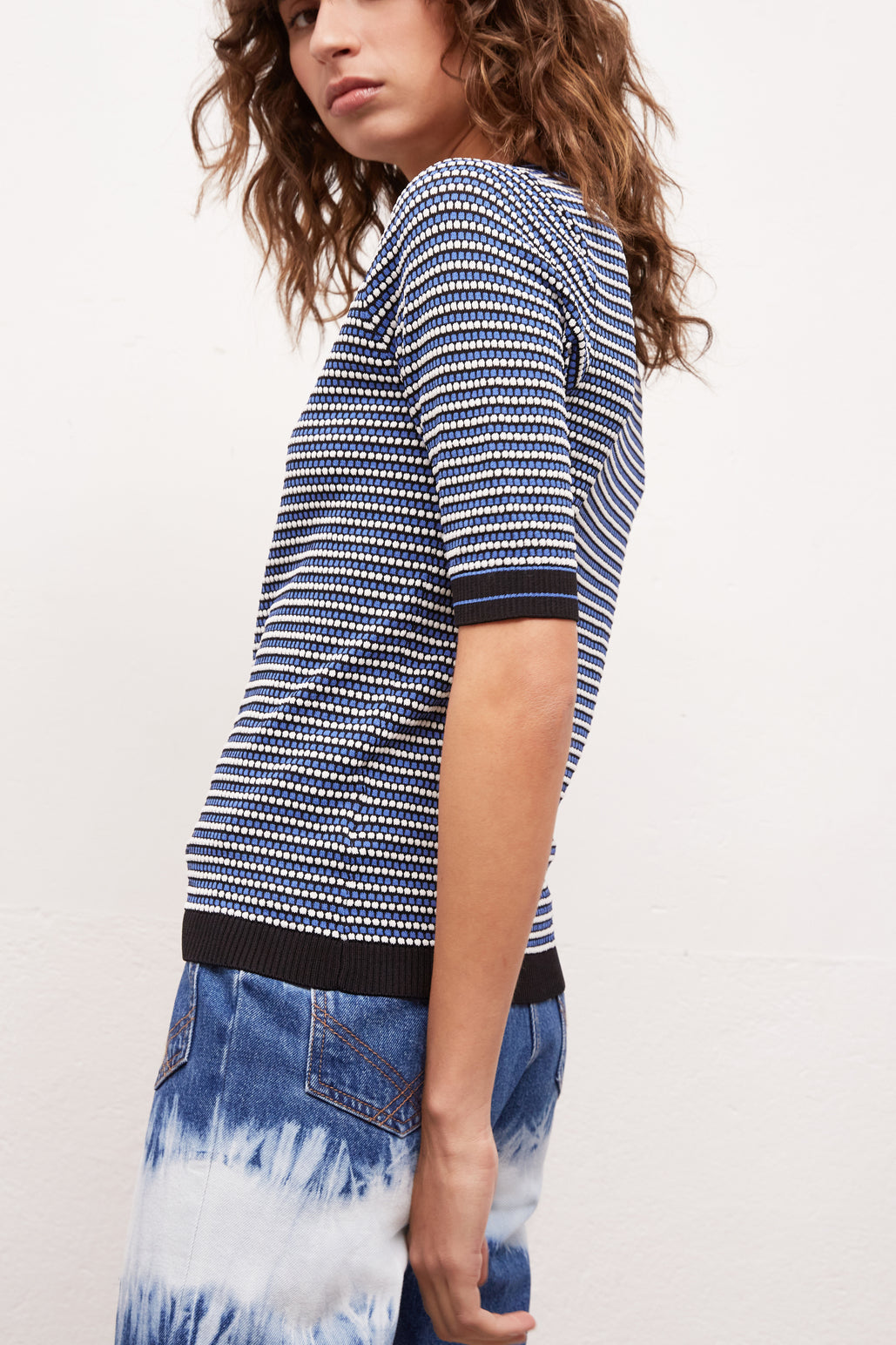 ENEA - Pull à manches courtes en jacquard Faume - seconde main