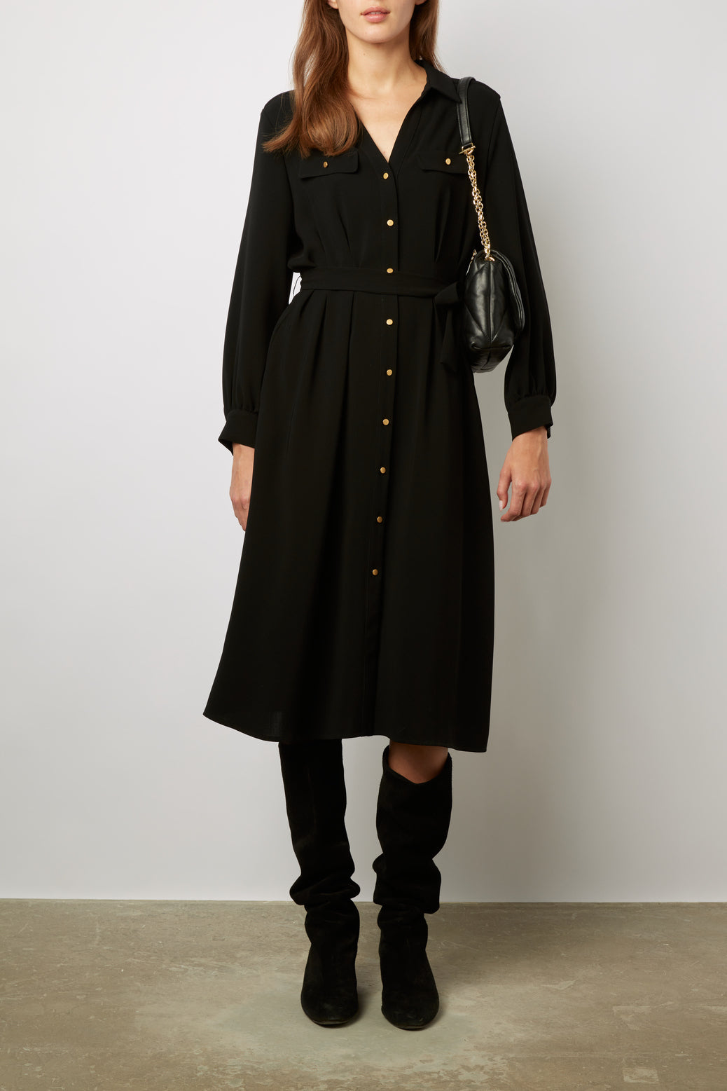 Robe chemise en crêpe fluide - JOLEEN Faume - seconde main