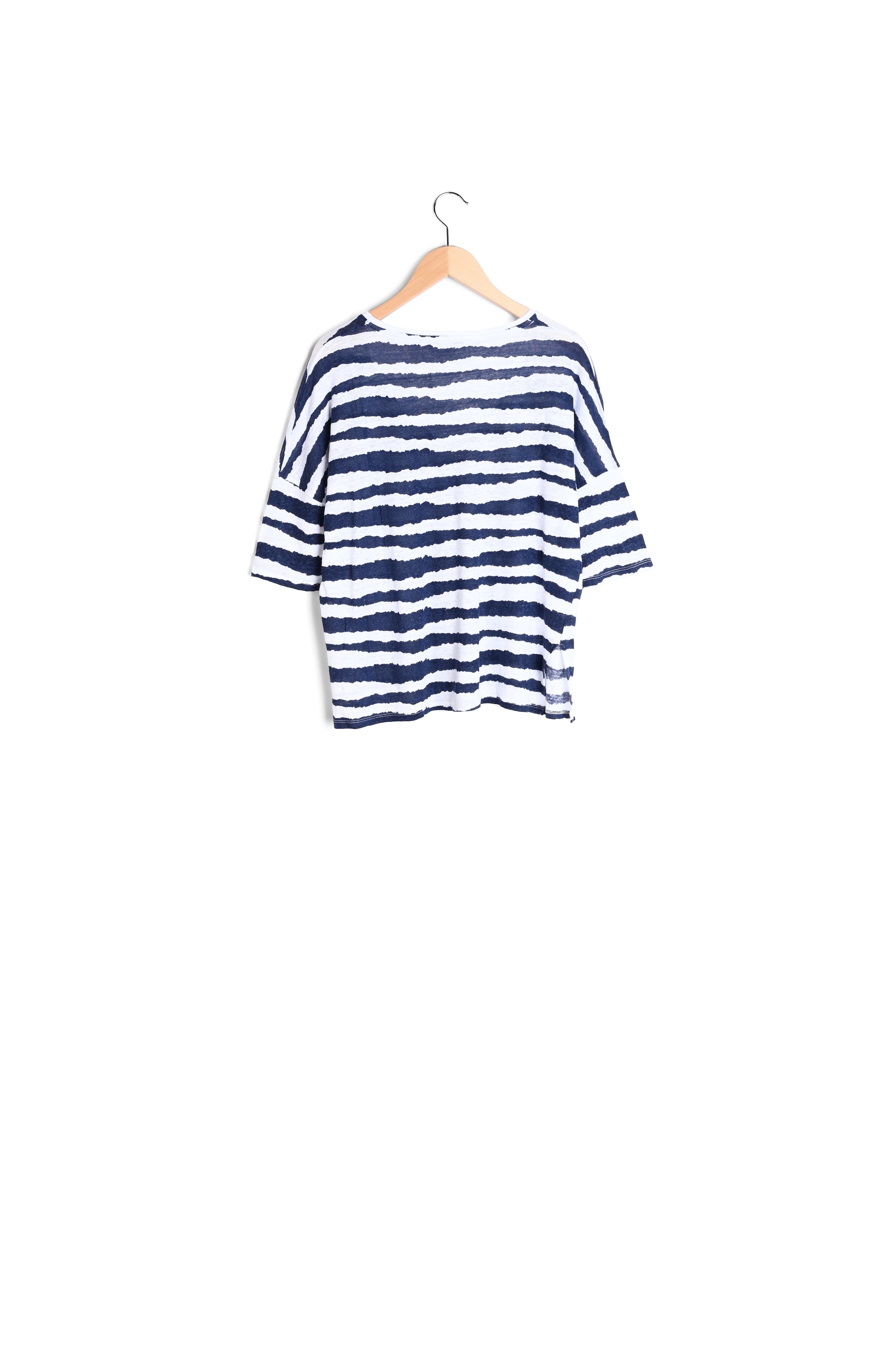 T-Shirt 100% lin à rayures - ADALINA Faume - seconde main