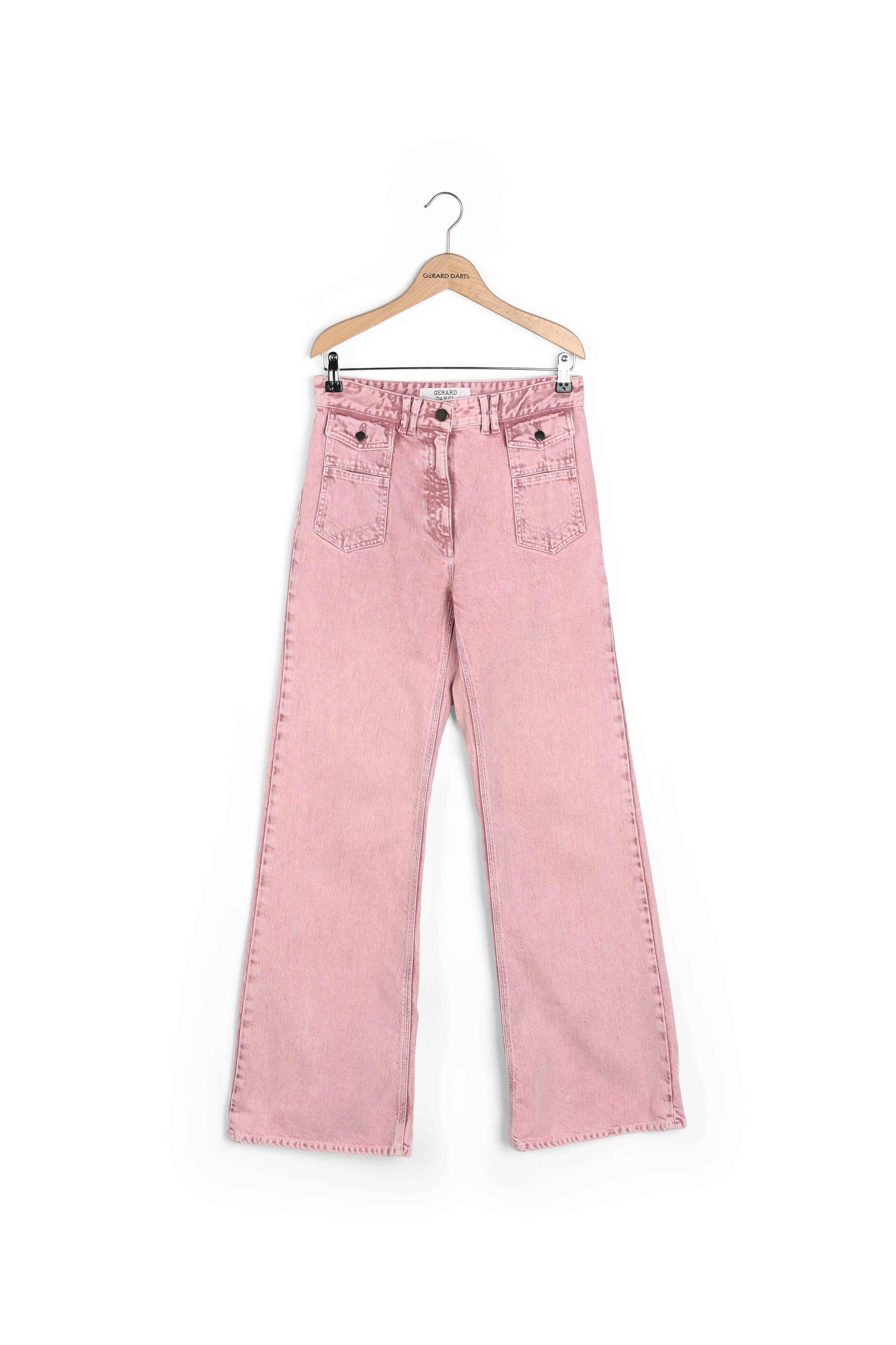 ANNA - Pantalon large taille haute en jean Faume - seconde main