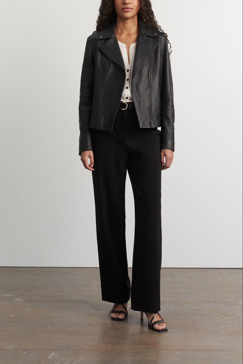 Blouson en cuir - NADEGE Faume - seconde main