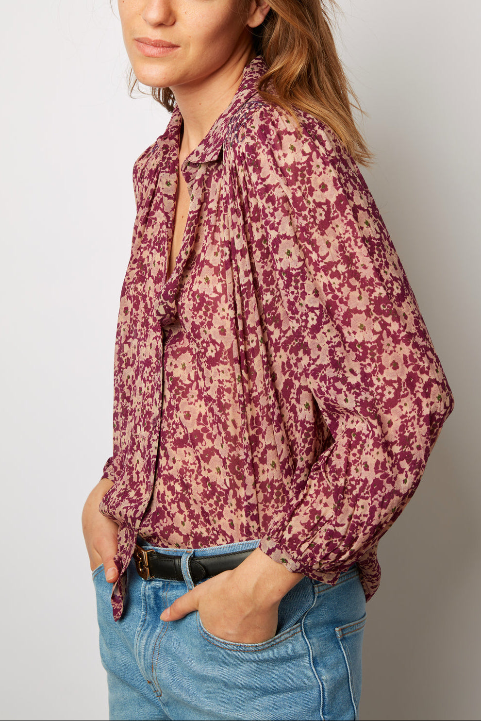 Chemise en mousseline à fleurs - CHELSEA Faume - seconde main