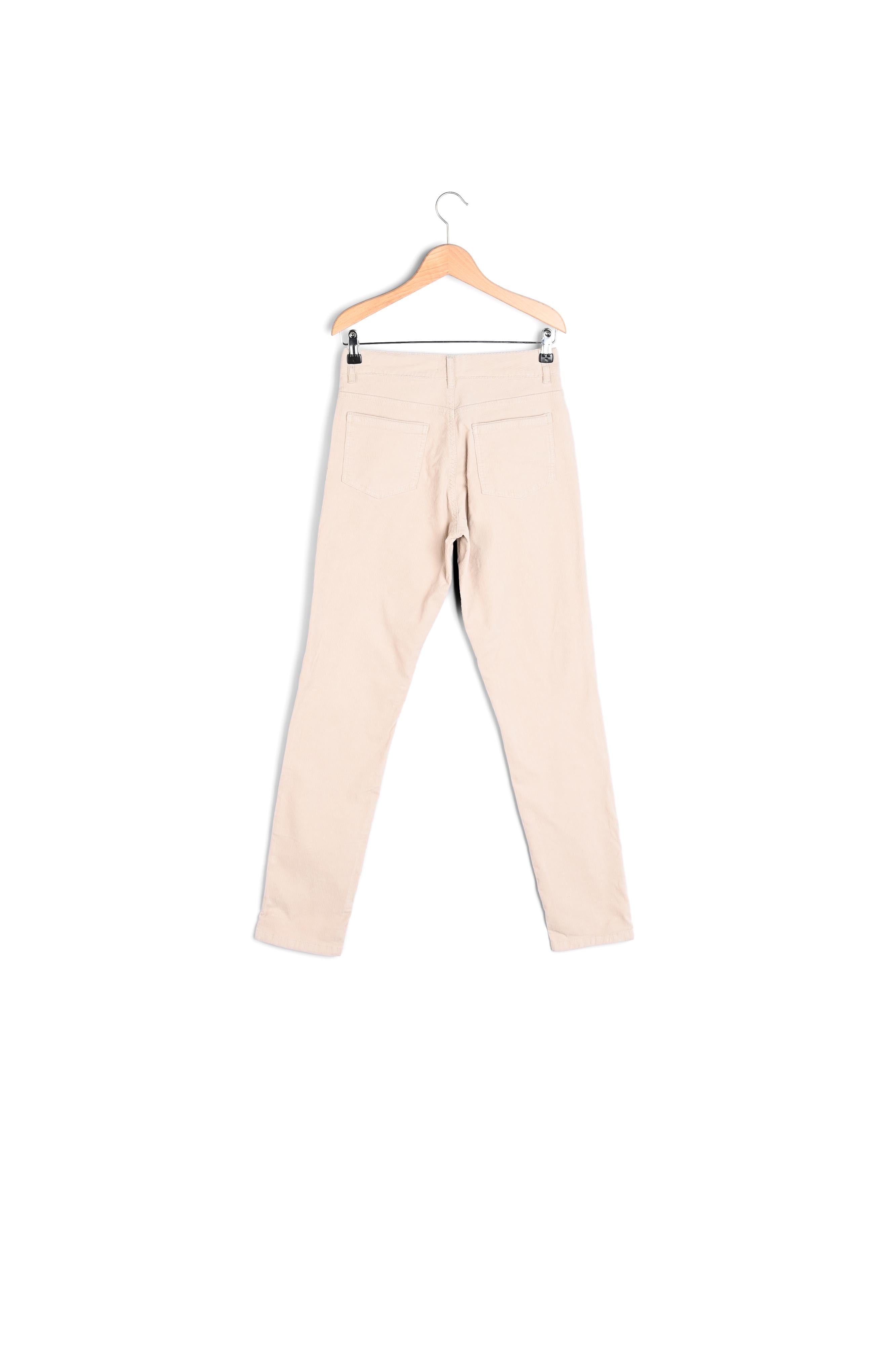 Pantalon droit en velours côtelé - EMMILY Faume - seconde main