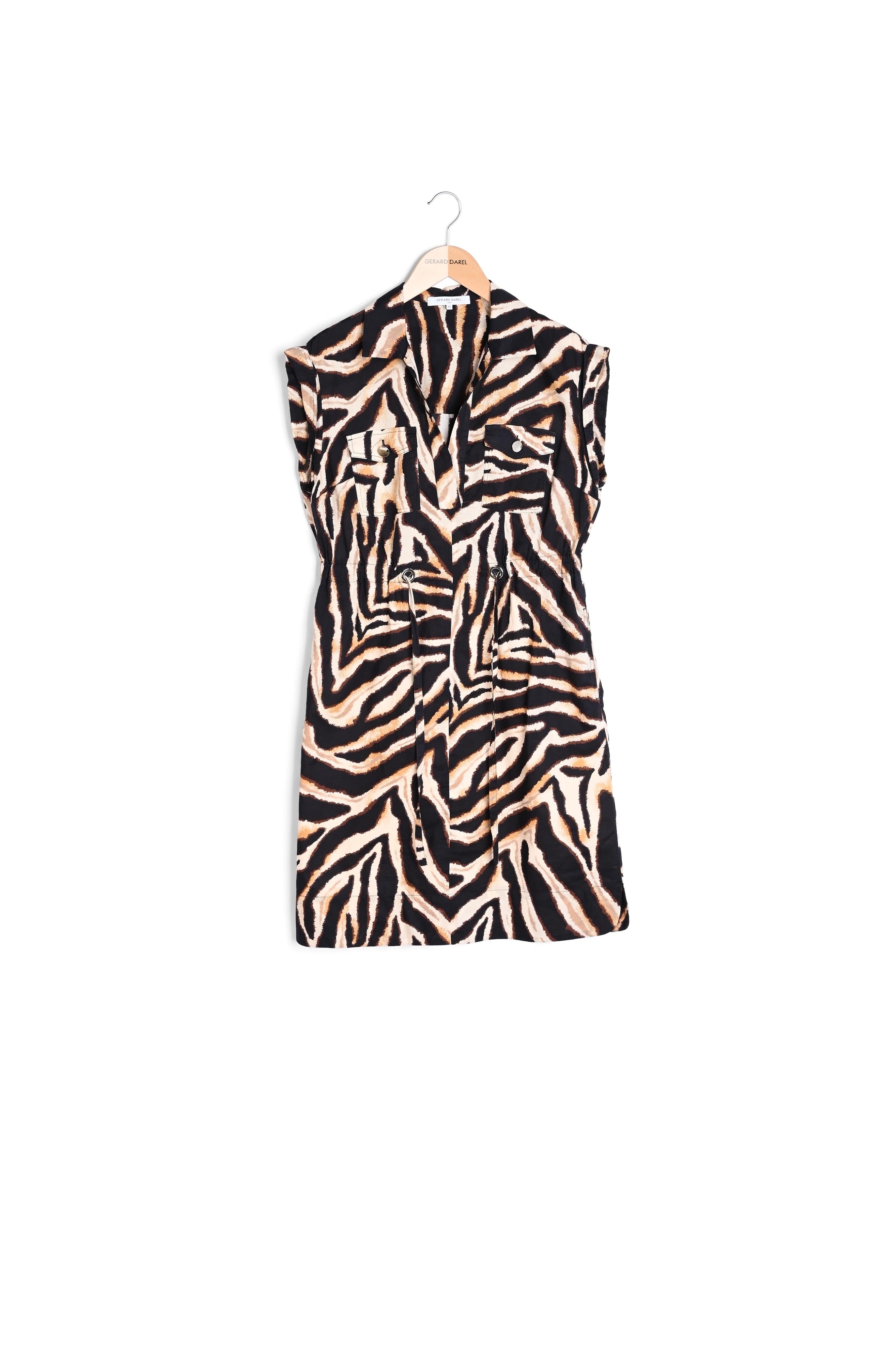 SOLE - Robe-chemise en coton imprimé Faume - seconde main