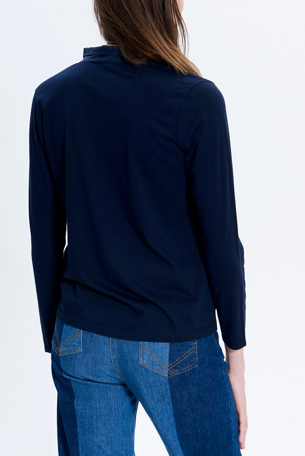 EMERY - Top bimatière lavallière Faume - seconde main