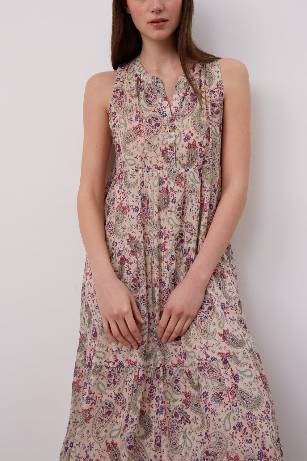 Robe longue en voile de coton - JAHNAEL Faume - seconde main