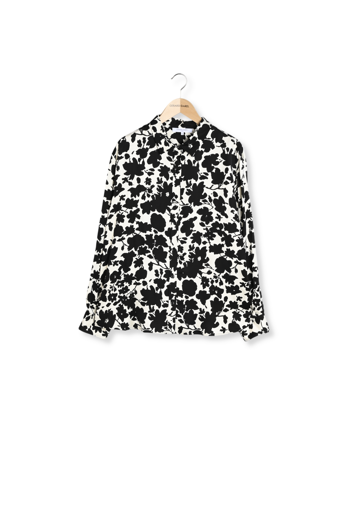 Chemise fluide imprimé fleurs bicolores - CARLA Faume - seconde main
