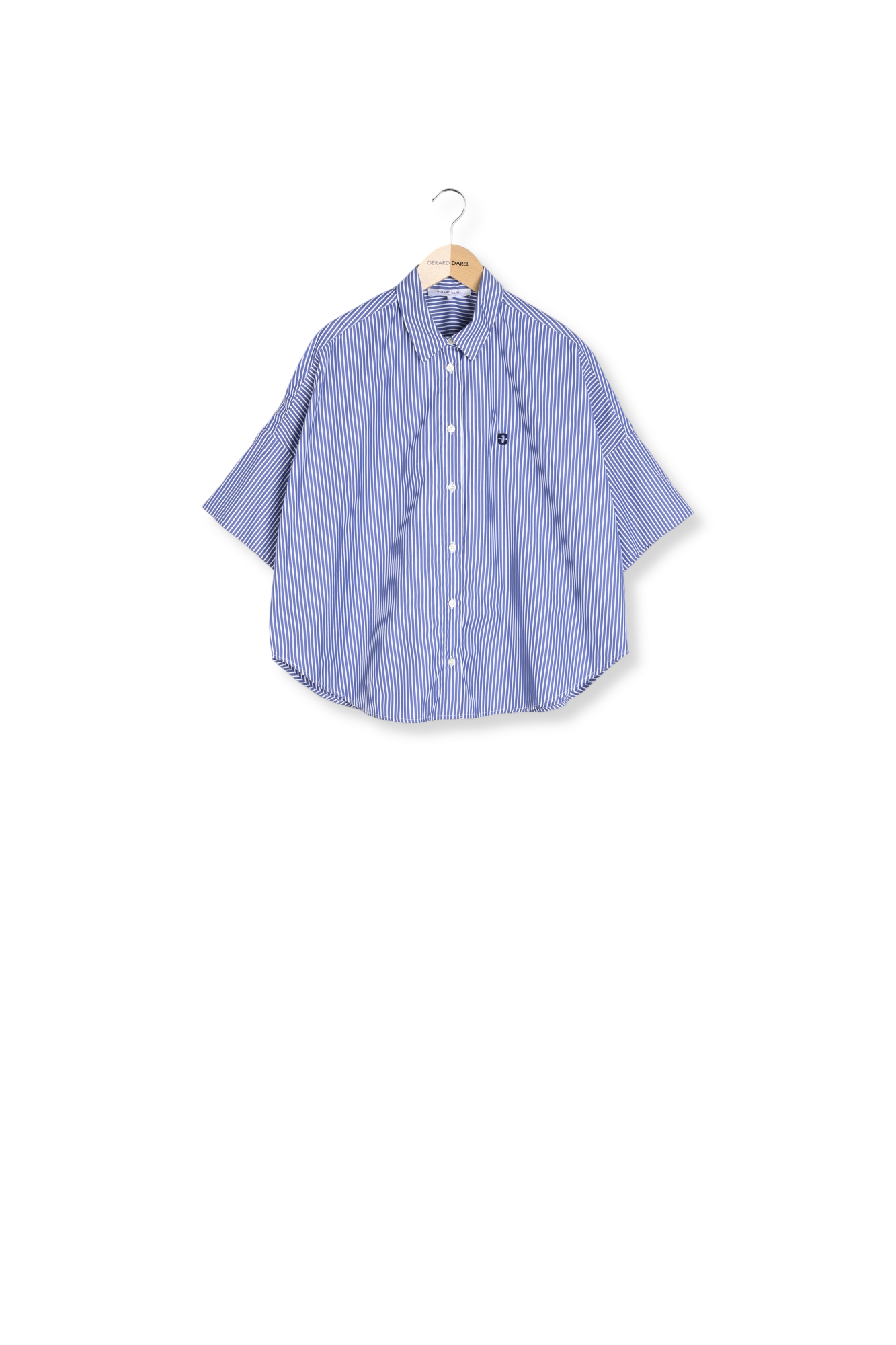 Chemise oversize en popeline rayée - USIS Faume - seconde main