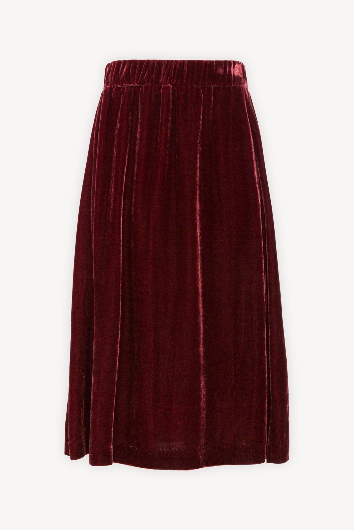 TALLY - Jupe midi velours Faume - seconde main