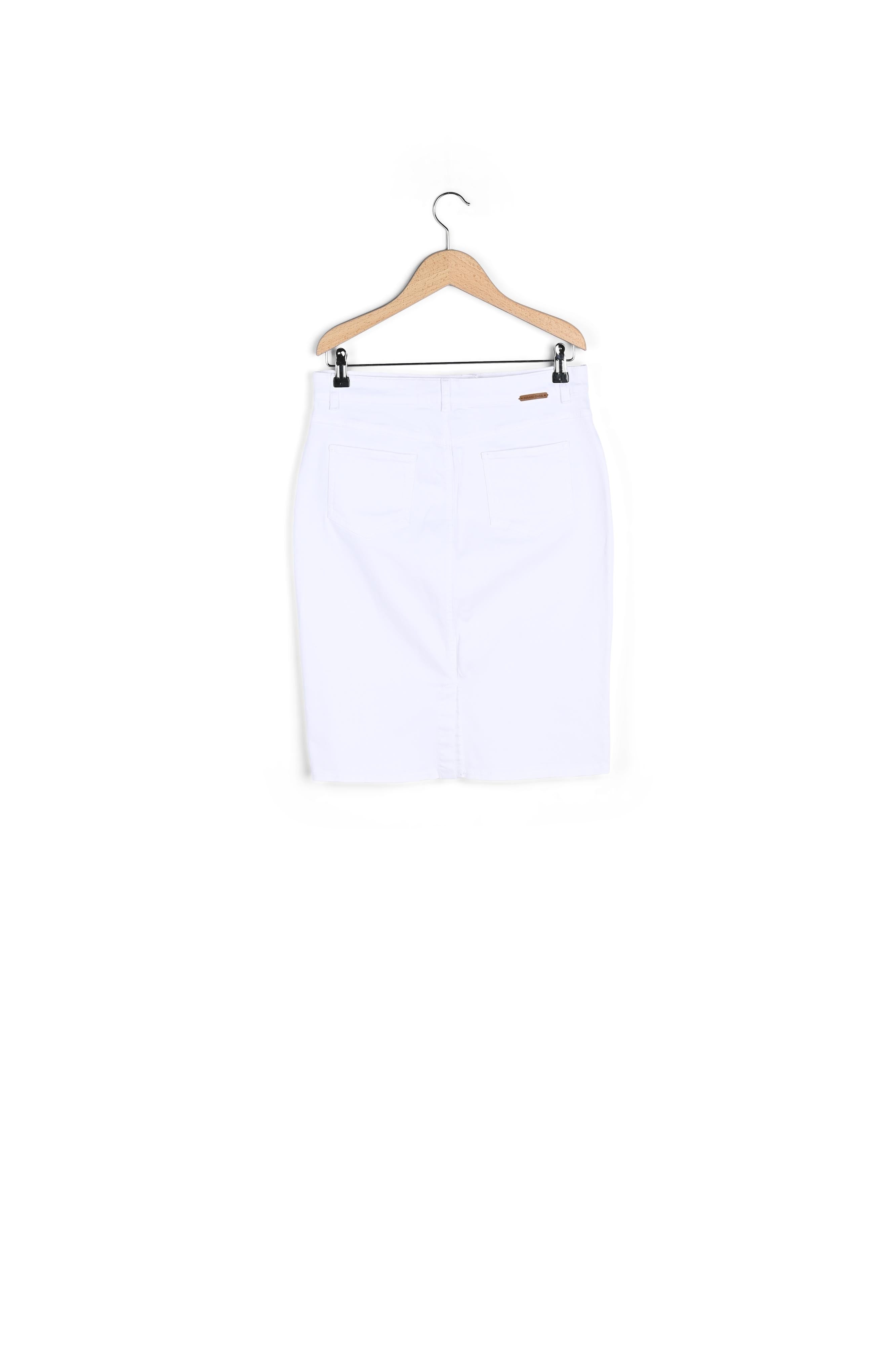 LENI - Jupe droite en coton Stretch Faume - seconde main