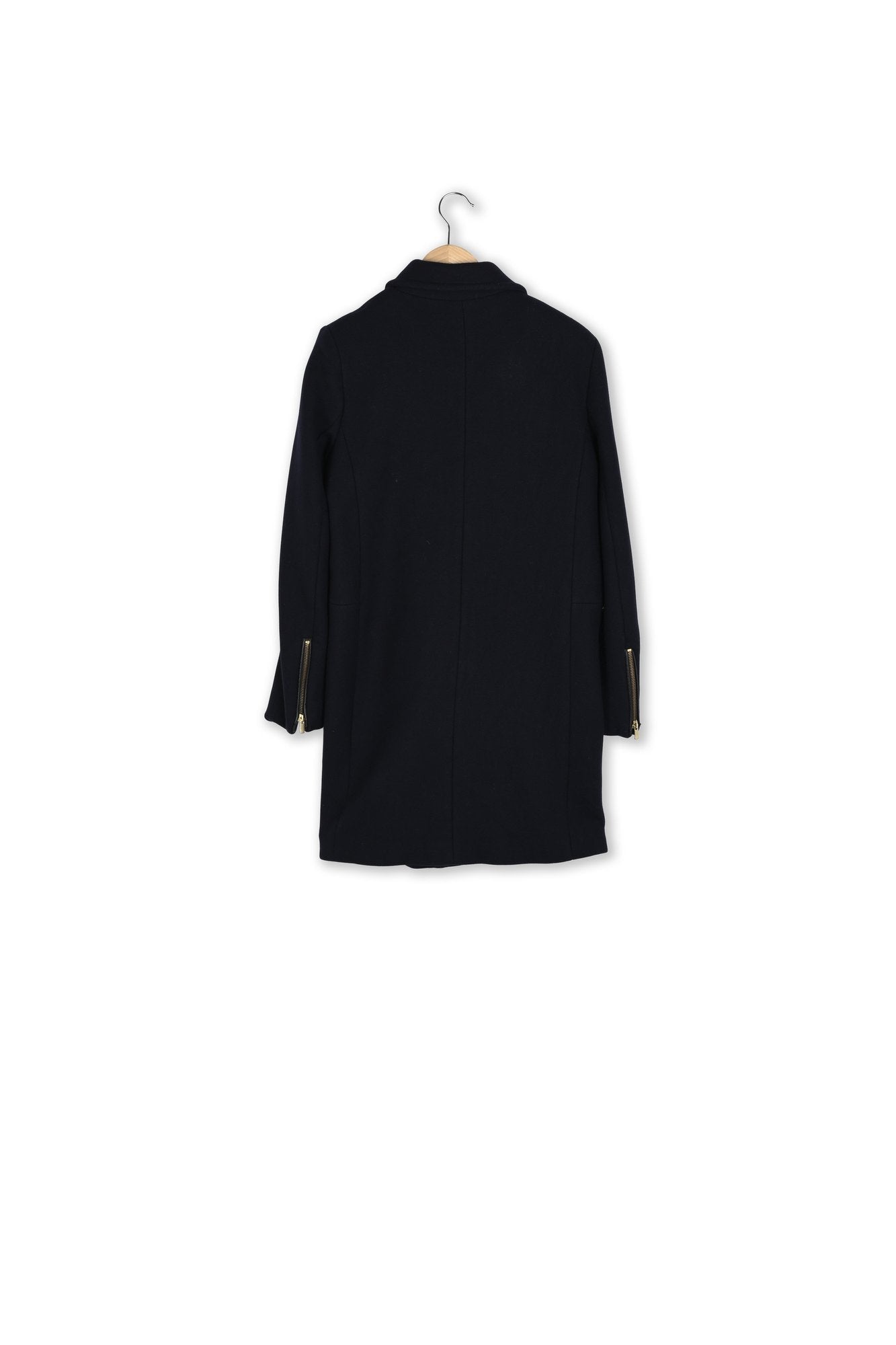 PHANIE - Manteau droit en laine vierge Faume - seconde main