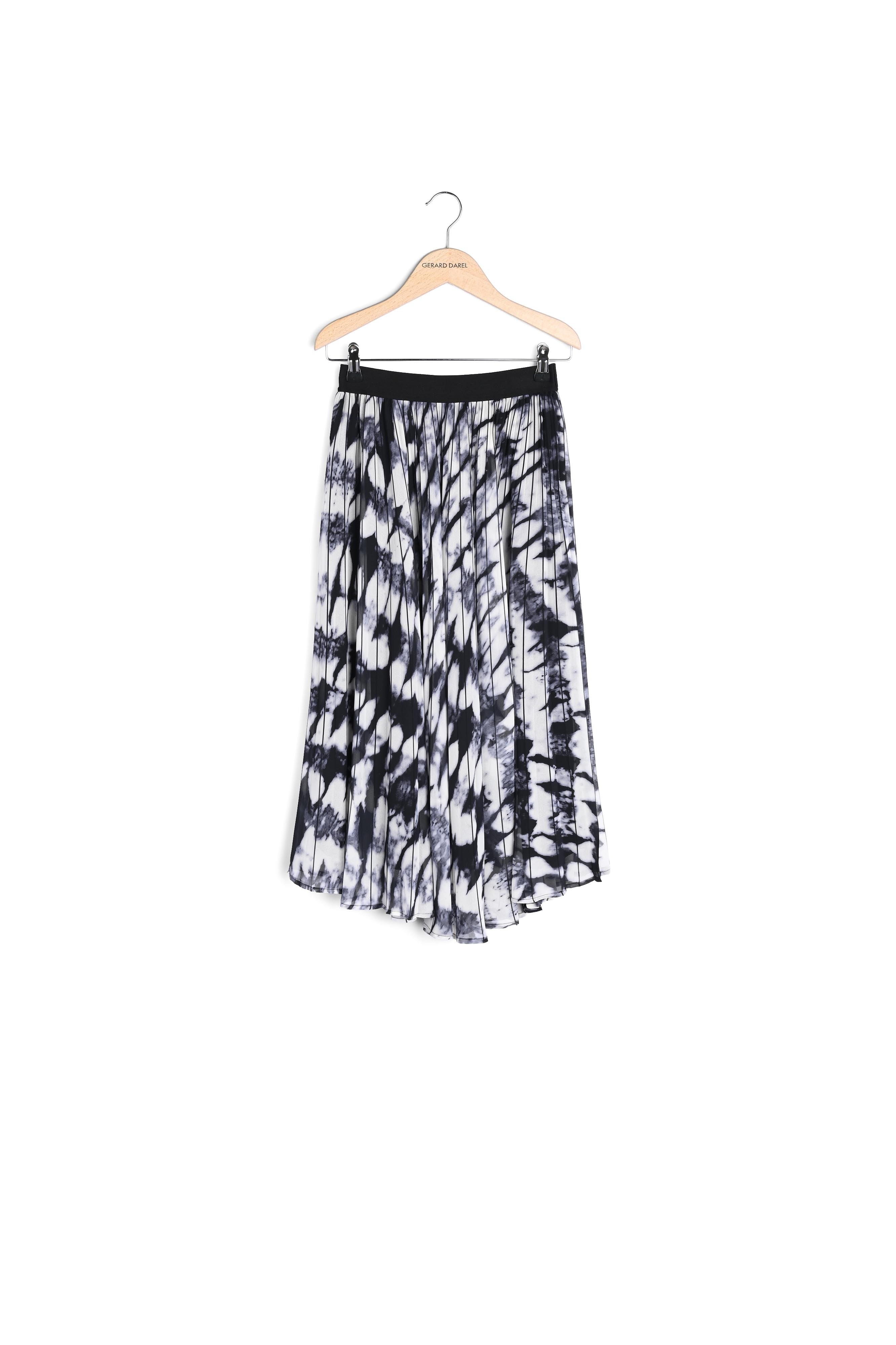 Jupe midi plissée à motif tie and dye - BELLA Faume - seconde main