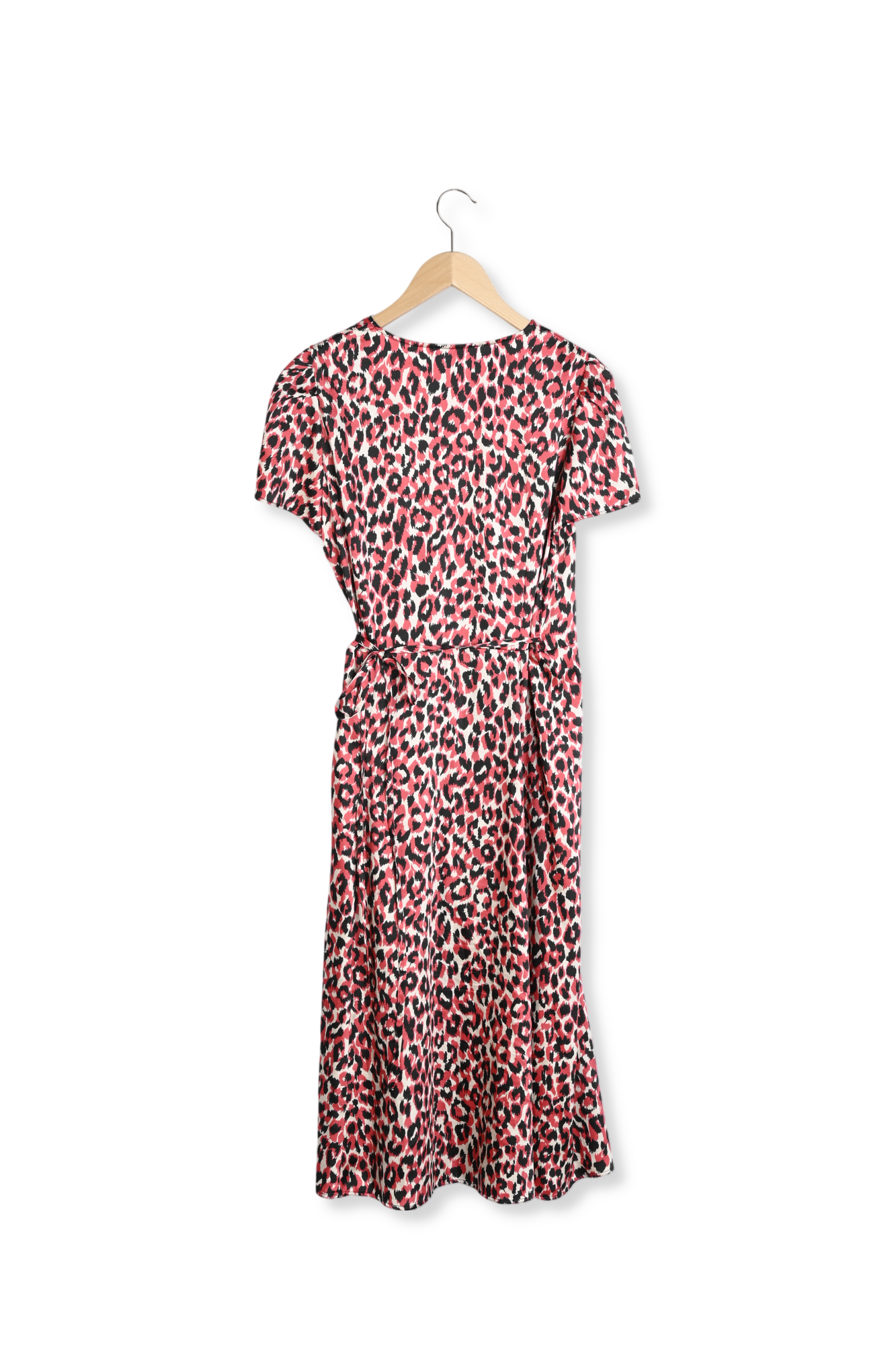 SARA - Robe portefeuille à imprimé léopard Faume - seconde main