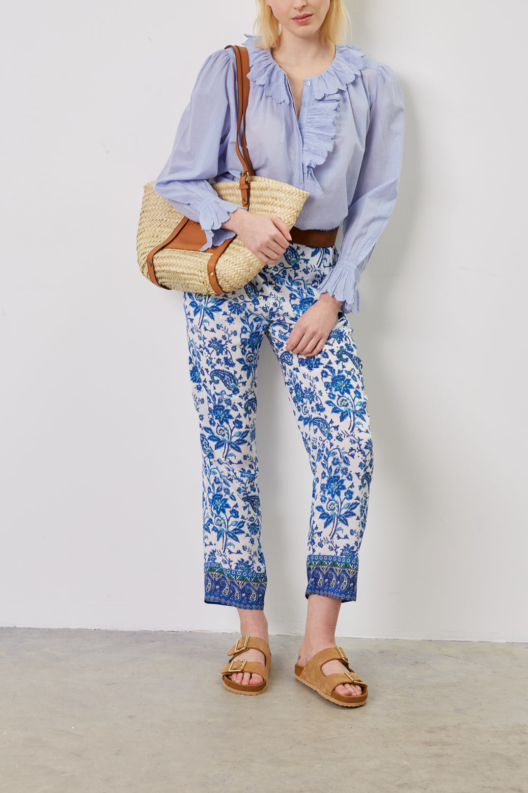 Pantalon fluide à fleurs - ELISEA Faume - seconde main