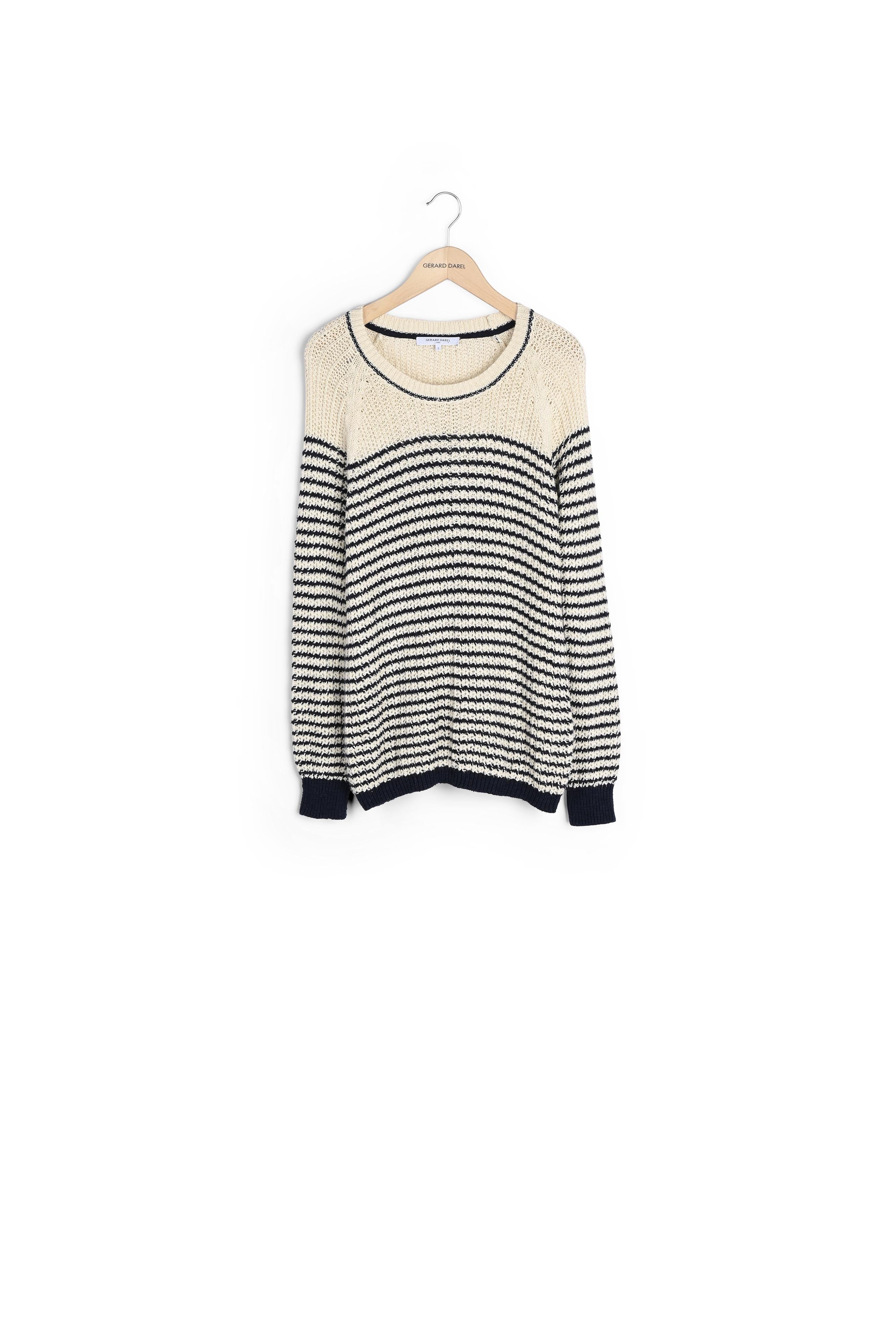 ELVEZIA - Pull à rayures en maille fantaisie Faume - seconde main