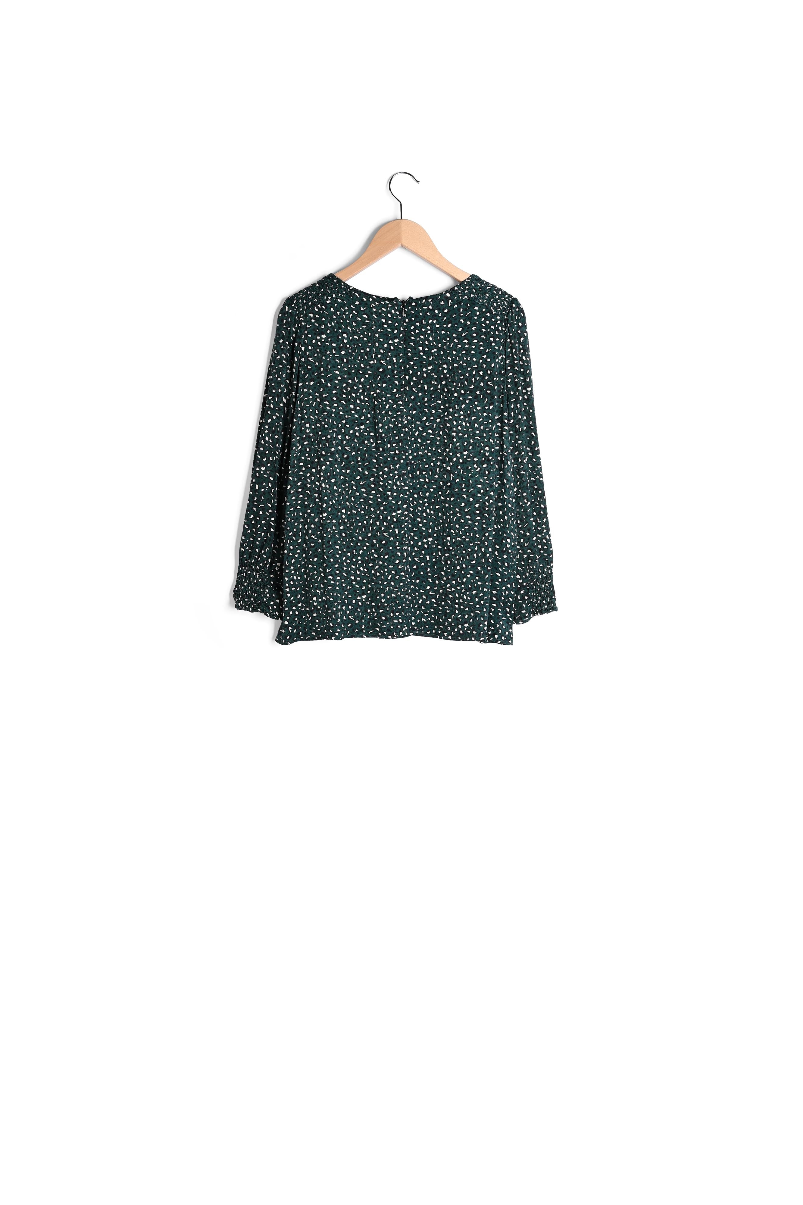 Altea - Top avec smocks en jacquard animalier Faume - seconde main