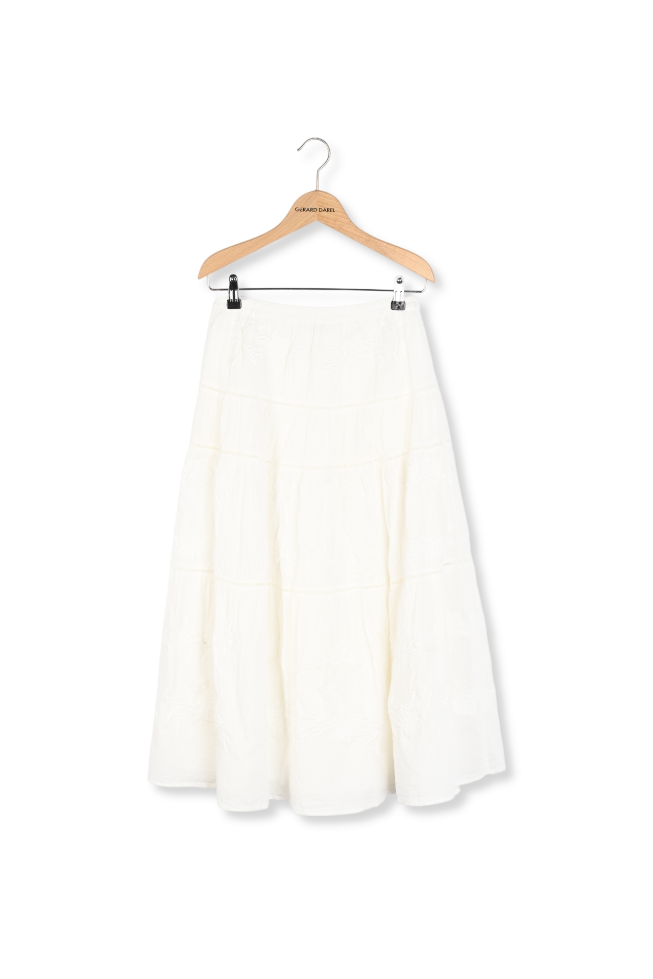 Jupe longue en coton à broderies - VERA Faume - seconde main