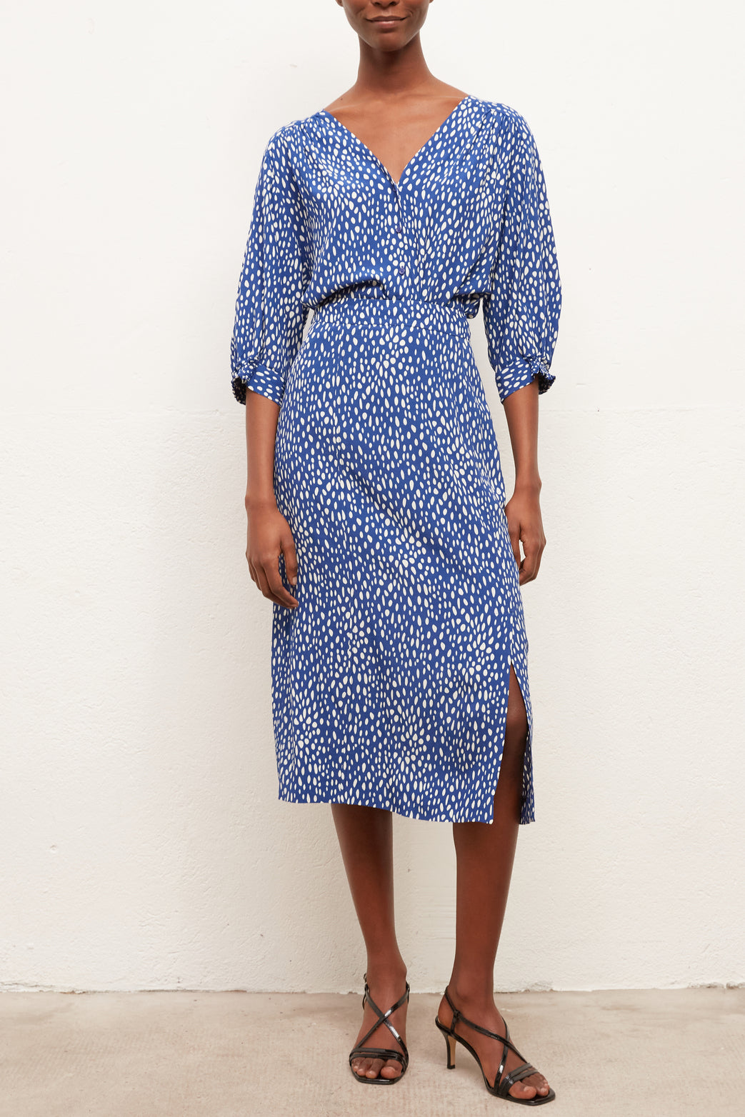 LEONIE - Jupe midi à imprimé fantaisie Faume - seconde main