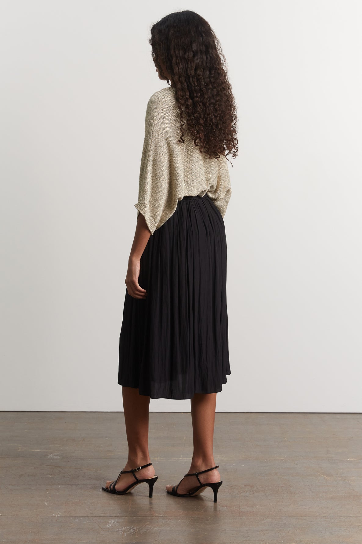 Jupe en satin froncé Faume - seconde main