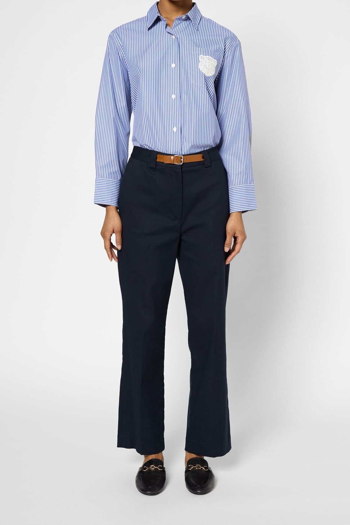 Pantalon 7/8 en coton à ceinture - LUVA Faume - seconde main