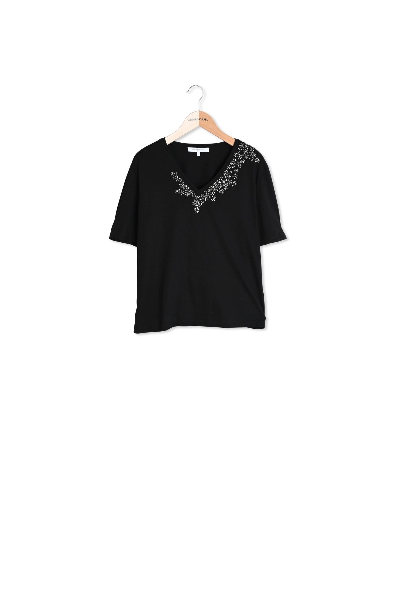 T-shirt en coton à strass - MALIE Faume - seconde main