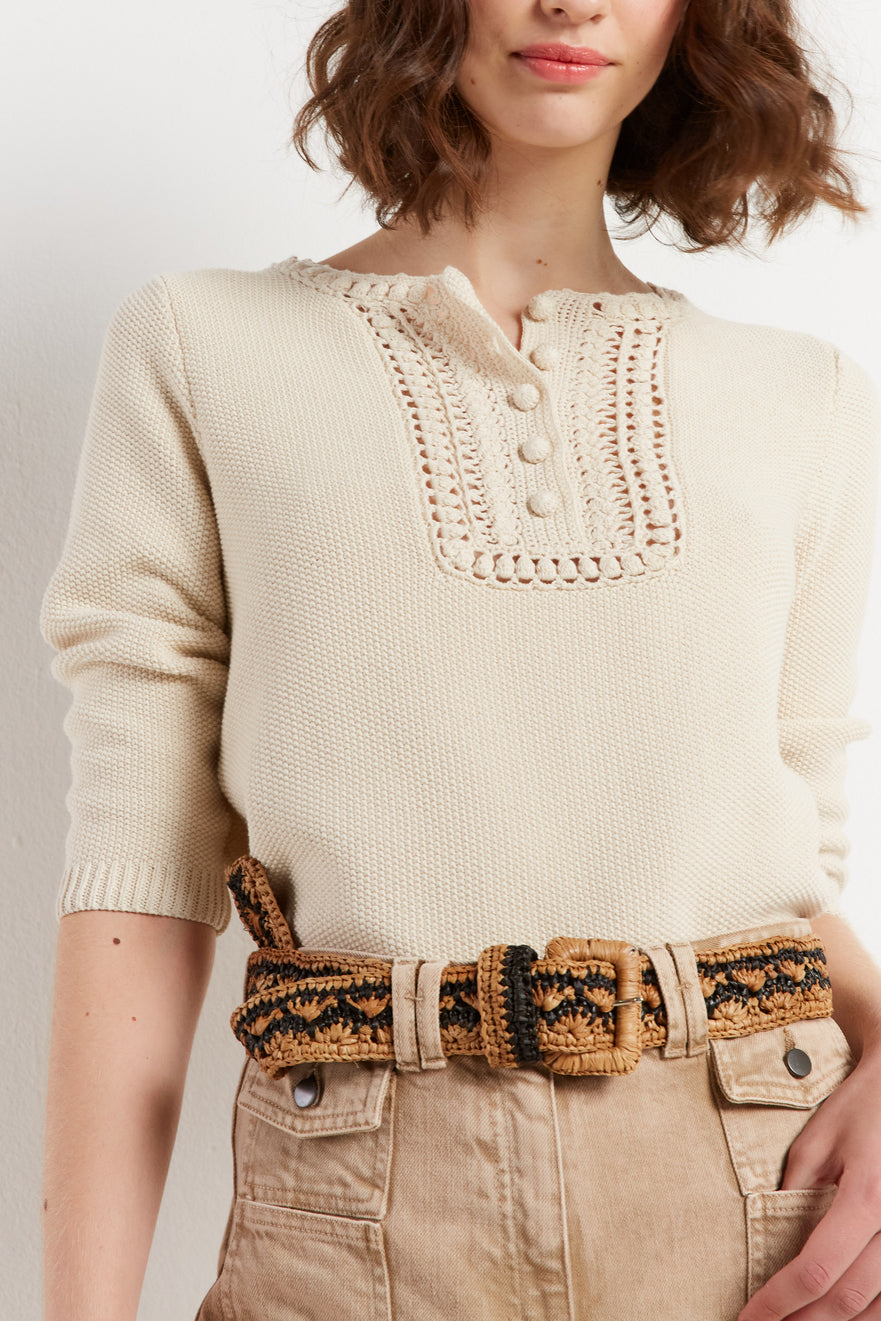 Pull à plastron - LAULA Faume - seconde main