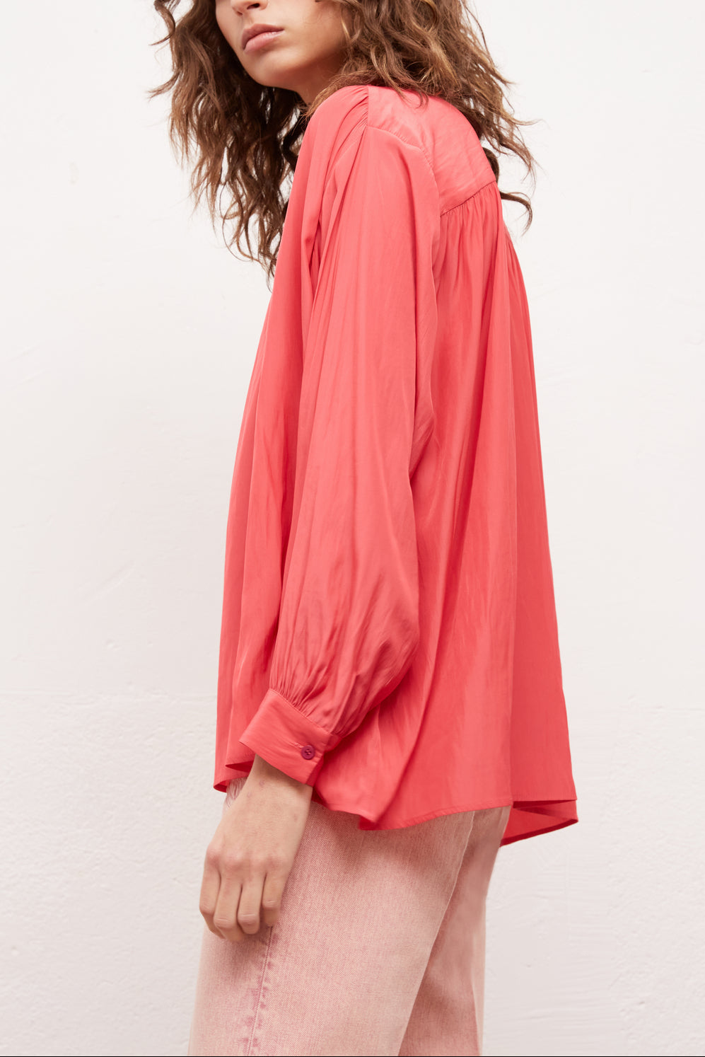 NAHEL - Blouse oversize au toucher soyeux Faume - seconde main
