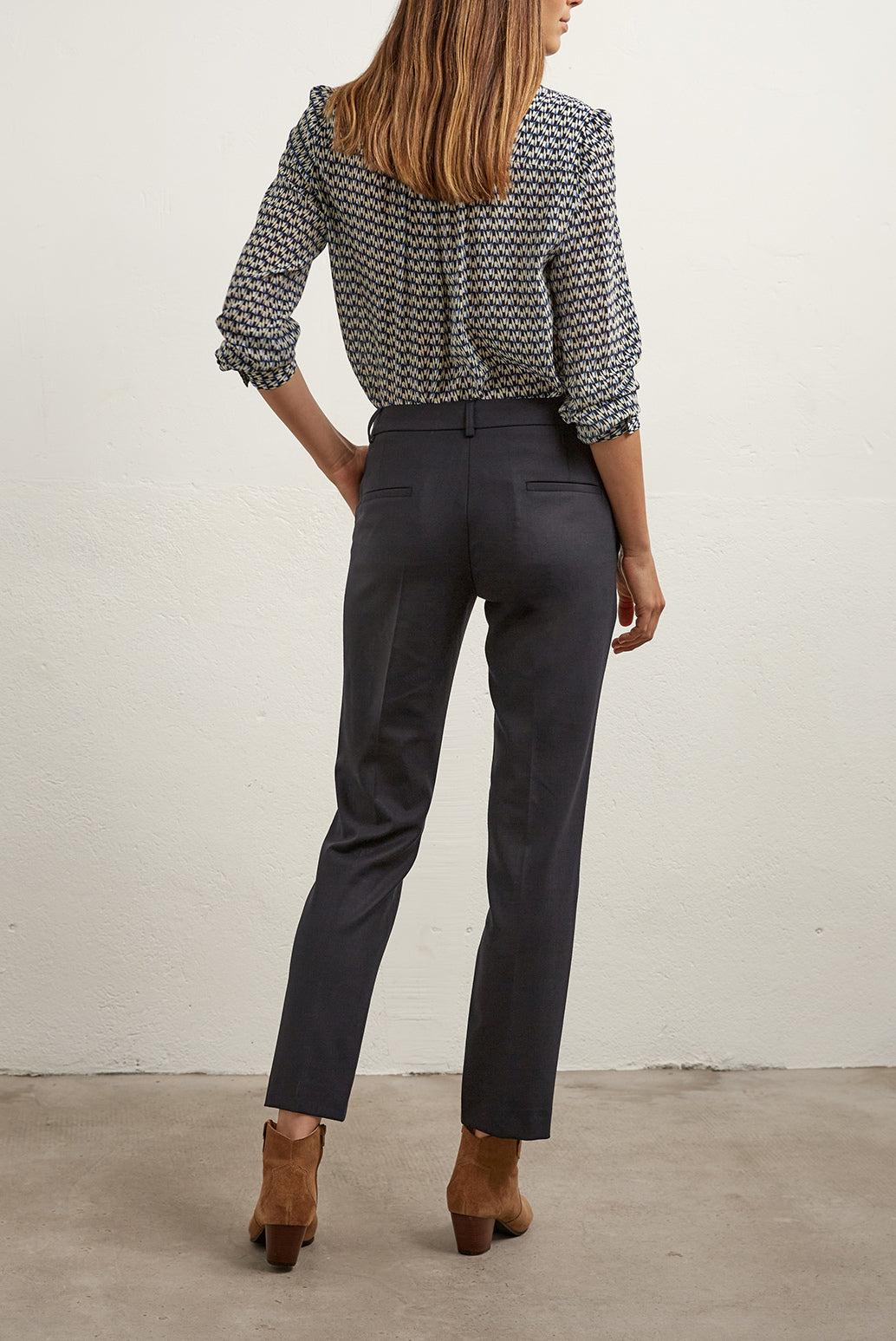 Livia - Pantalon 7/8 en laine mélangée Faume - seconde main