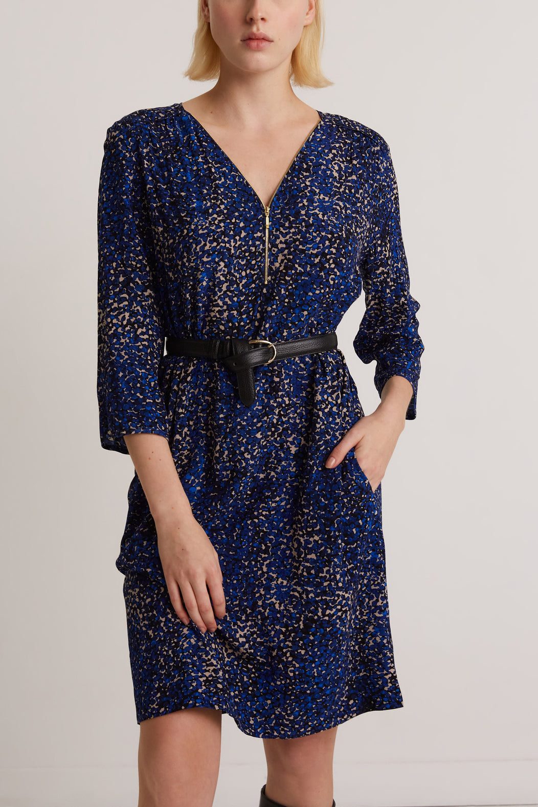 robe fluide en crêpe imprimé - JAUFFRE Faume - seconde main