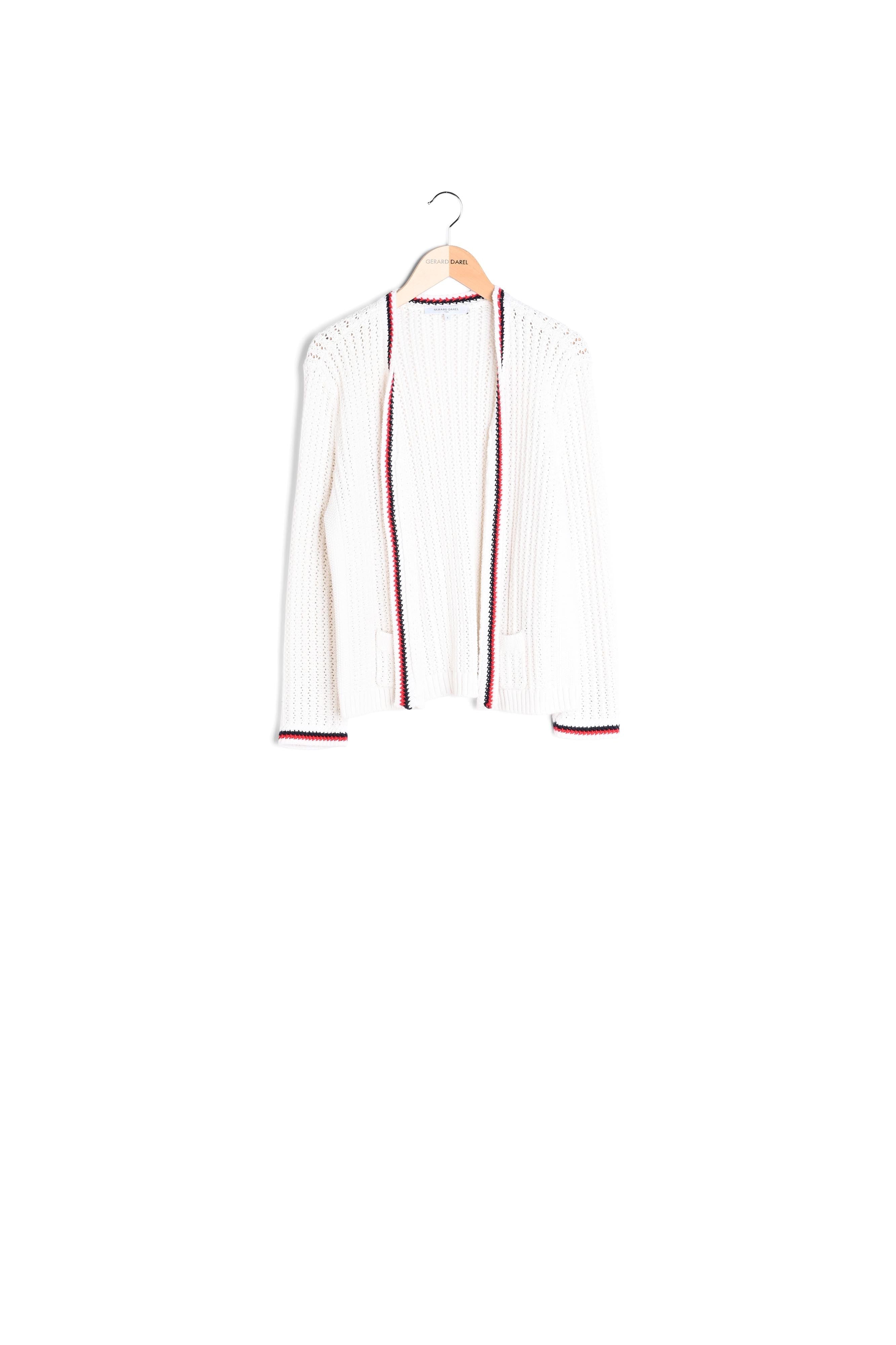 ENGIE - Cardigan en coton et détails en contraste Faume - seconde main