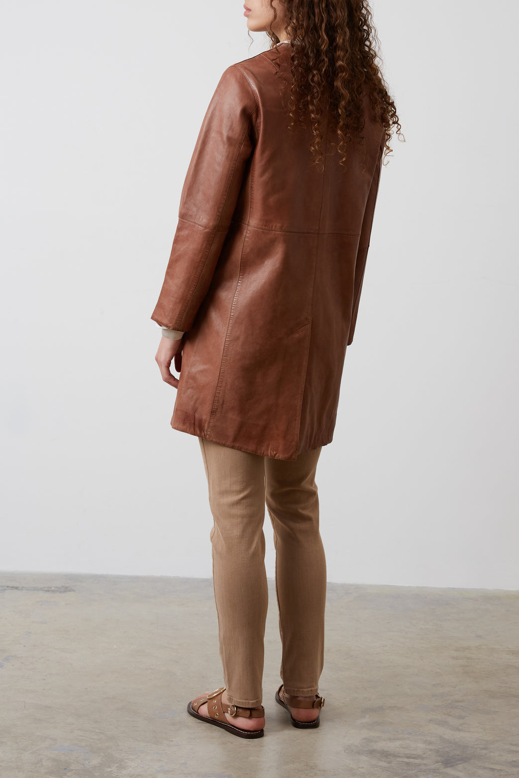 MAGIE - Manteau cuir Faume - seconde main