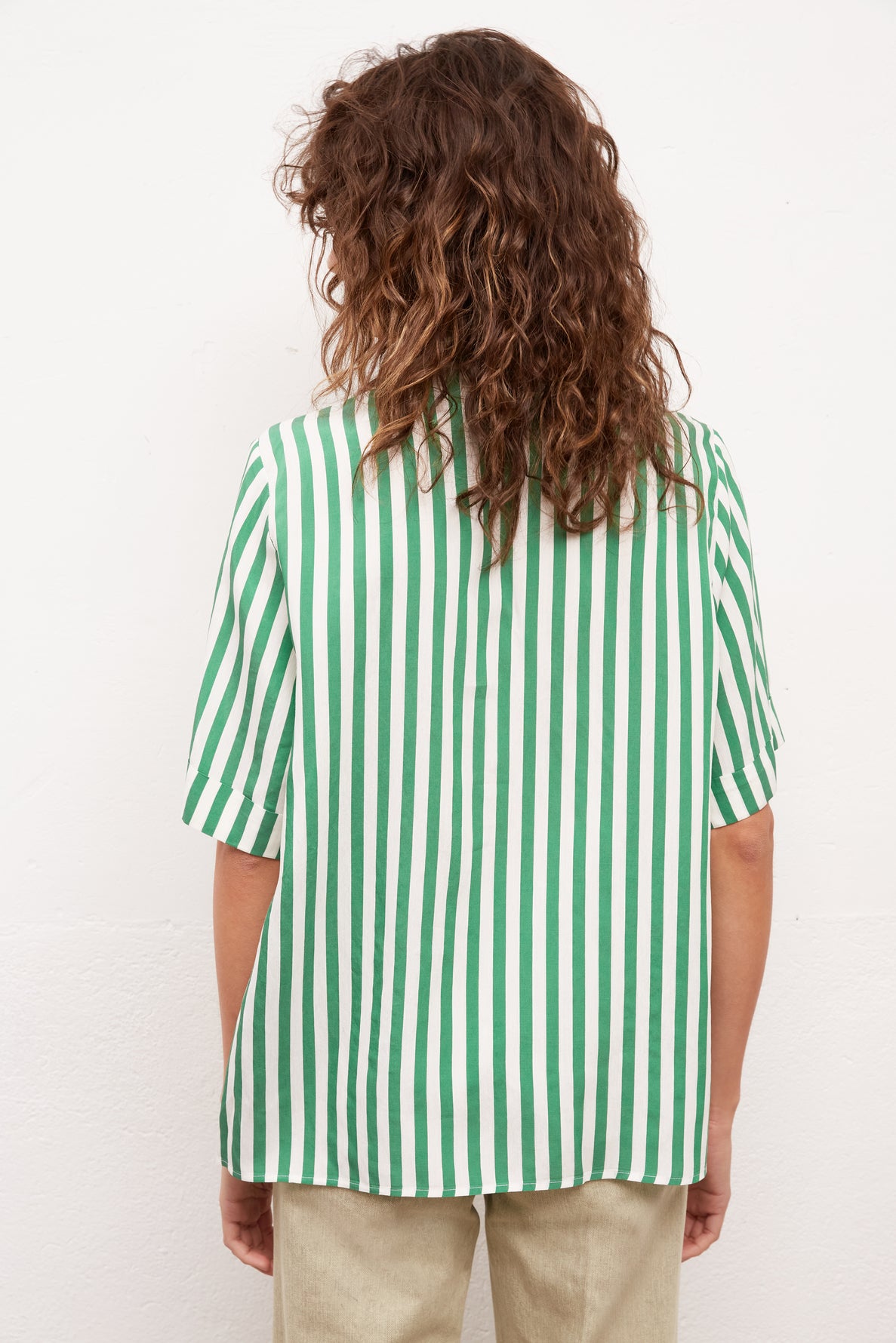 NADEGE - Chemise rayée à manches courtes Faume - seconde main