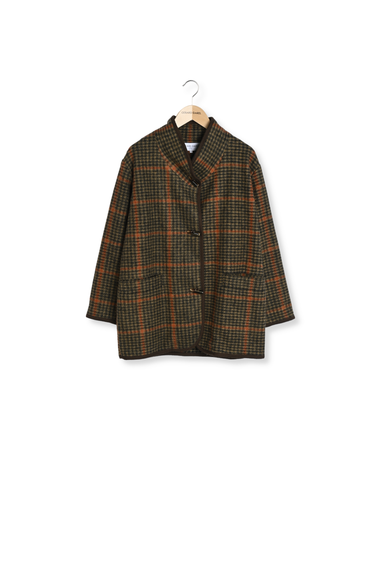 Veste à carreaux et col montant - NAOMA Faume - seconde main