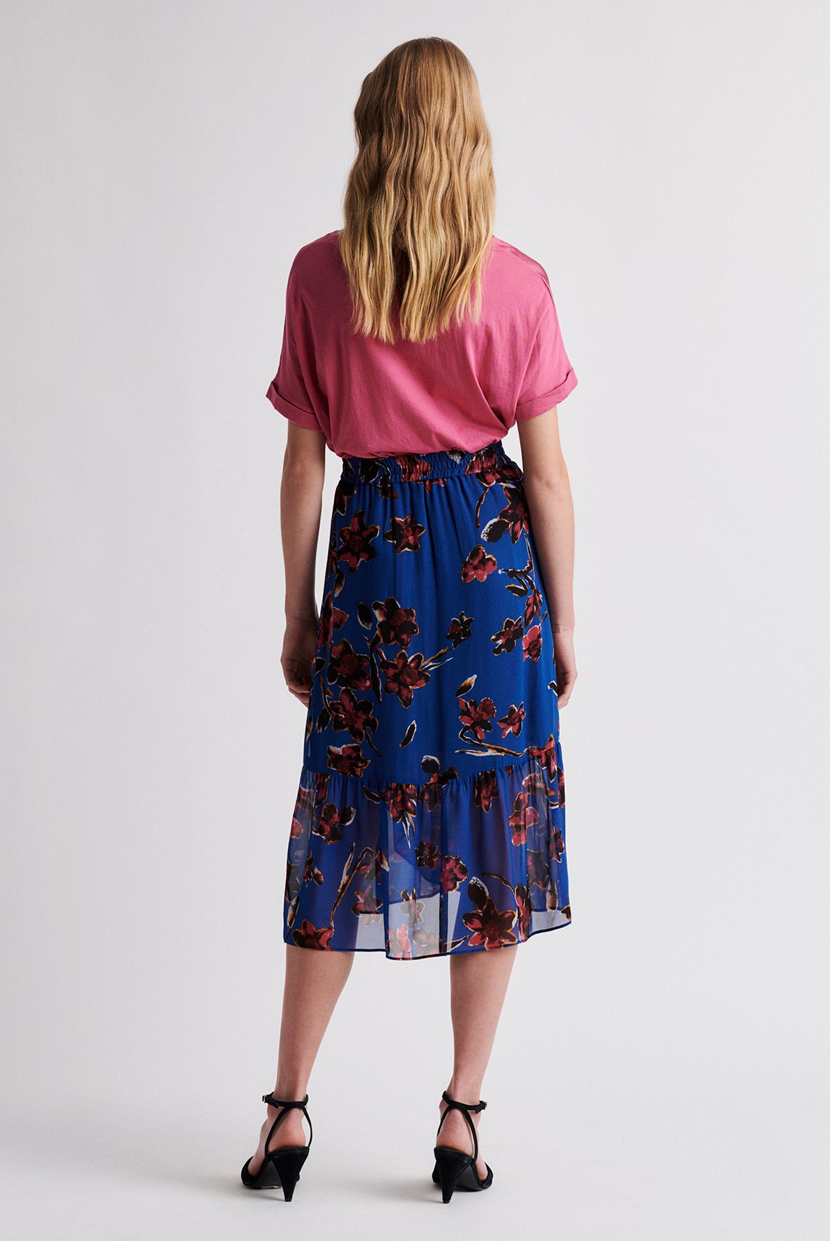 LICCIA - Jupe portefeuille imprimée à volants Faume - seconde main