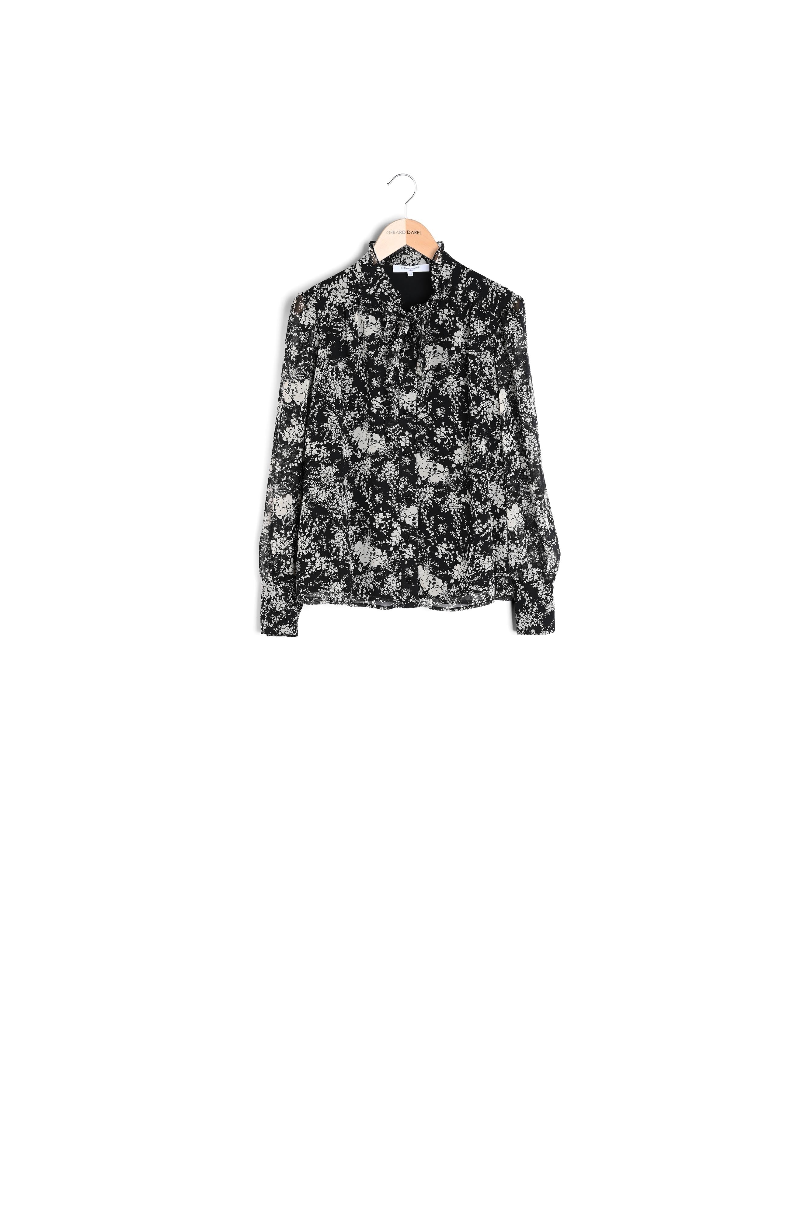 Chemise en voile fleuri et volants - CHADE Faume - seconde main