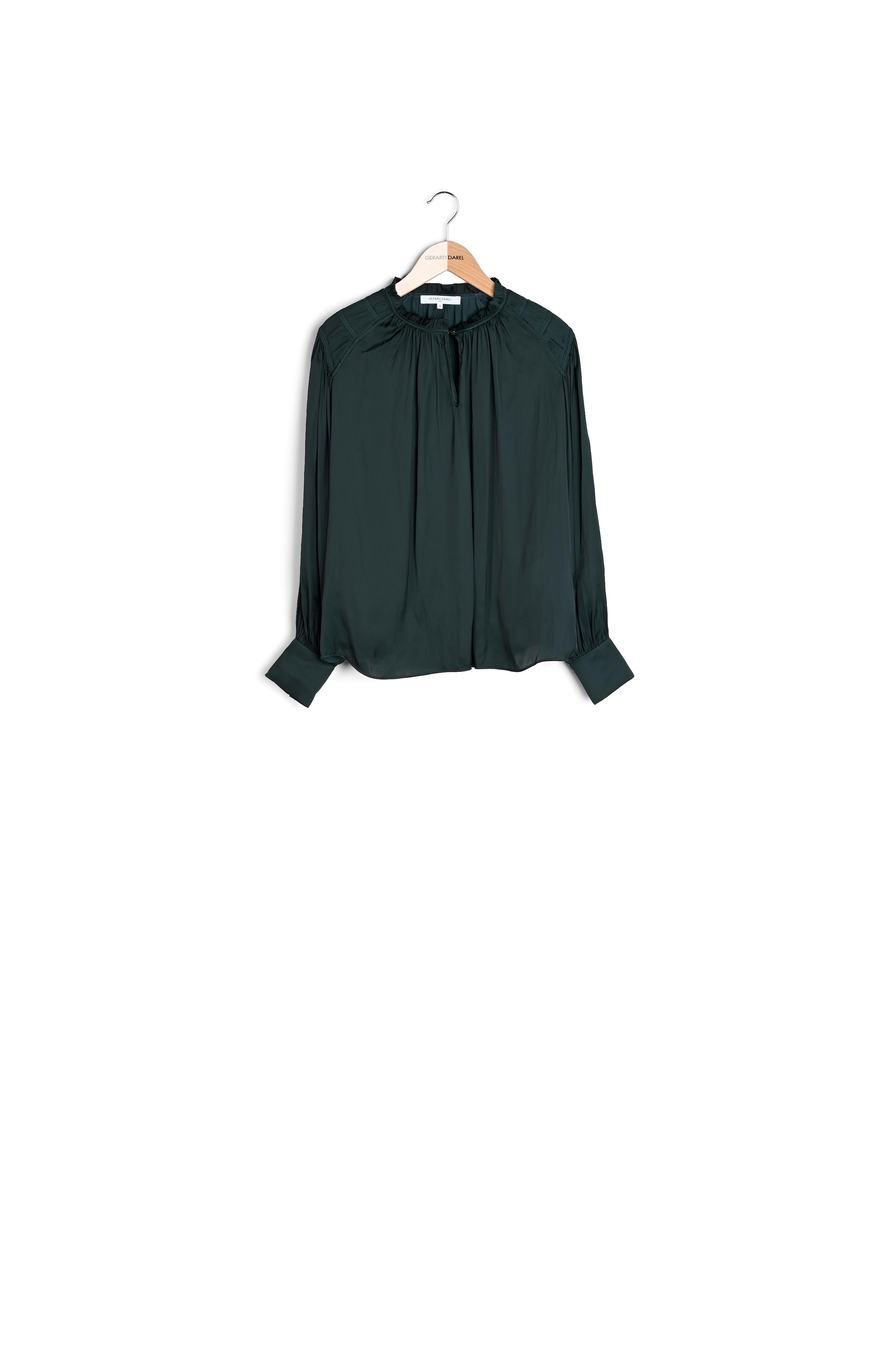 Blouse satinée avec détails plissés - CAROLINE Faume - seconde main