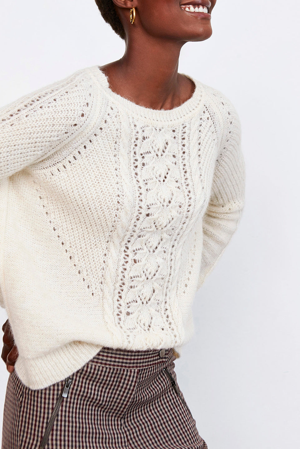SIMONE - Pull en maille ajourée Faume - seconde main