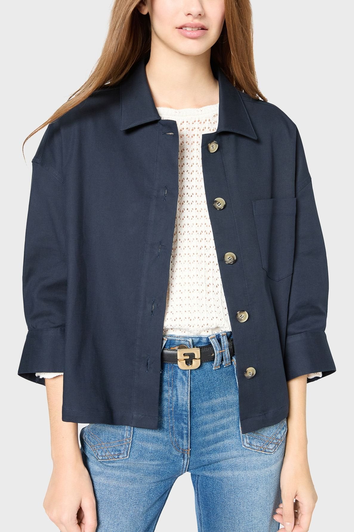 Veste courte et large en coton - RISELA Faume - seconde main