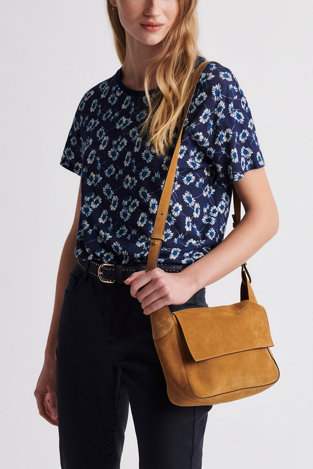 JEN - Tee-shirt en jersey à imprimé floral Faume - seconde main