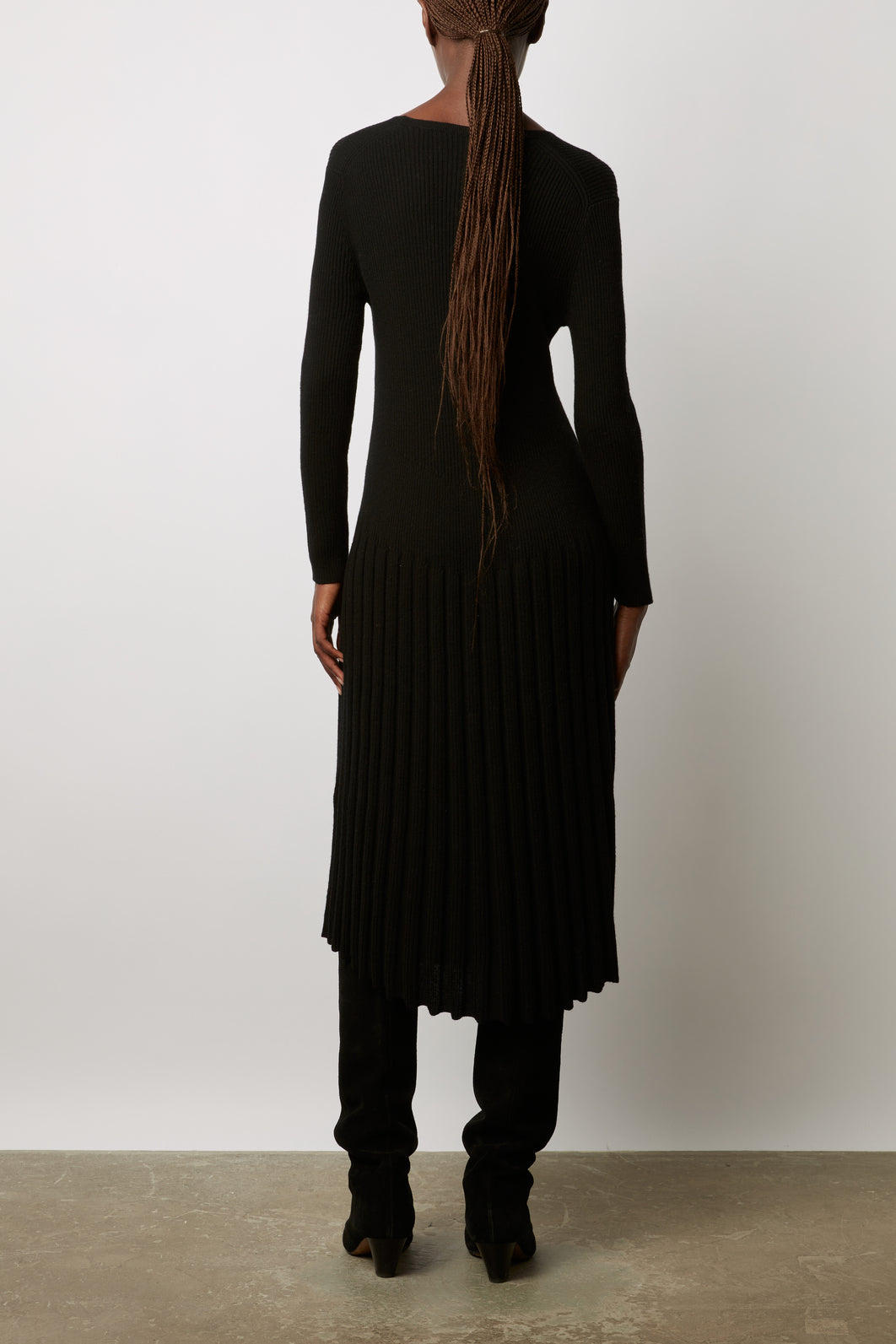 Robe midi en maille à côtes - JAYWENN Faume - seconde main