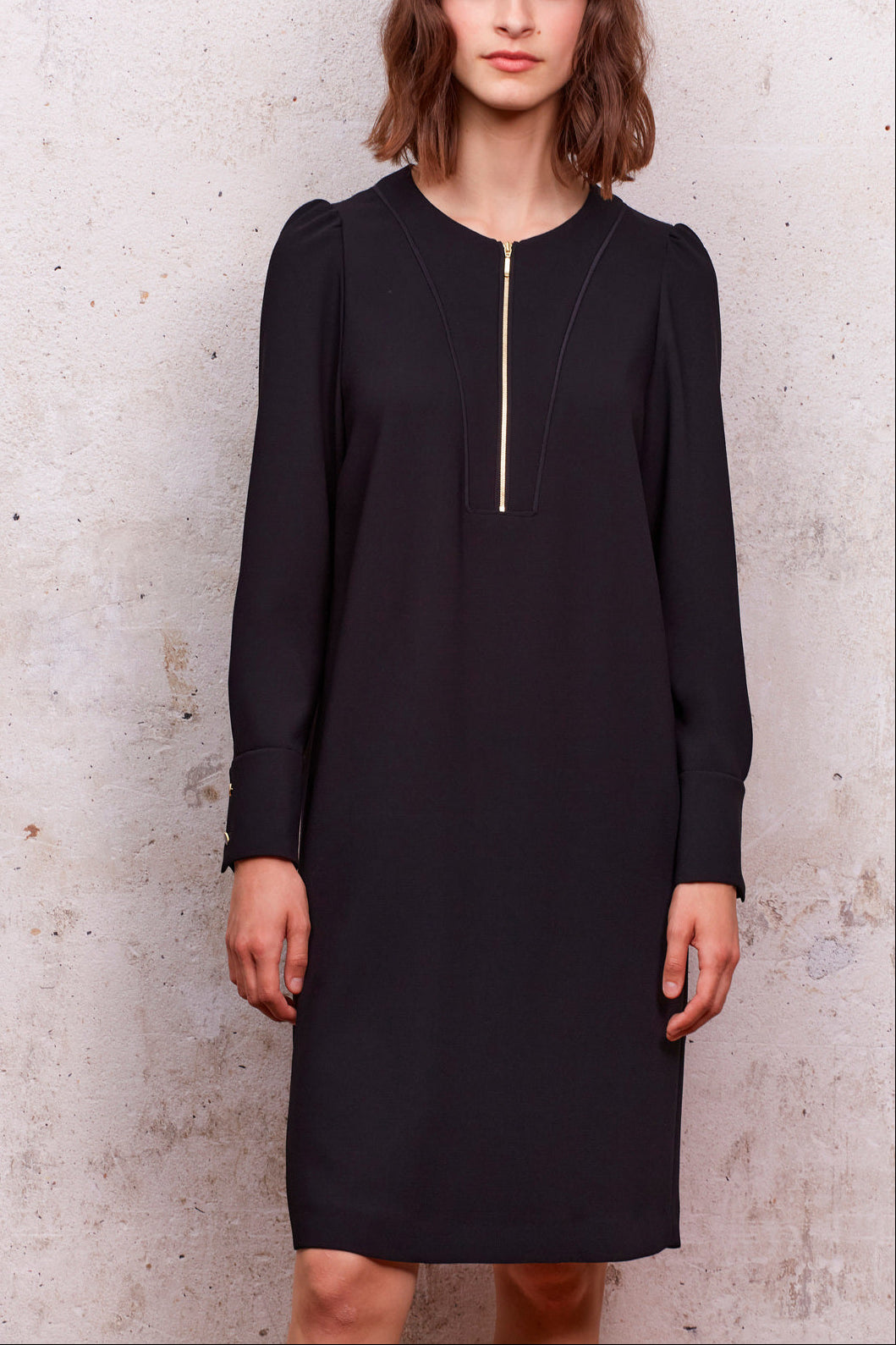 Robe droite en crêpe Faume - seconde main