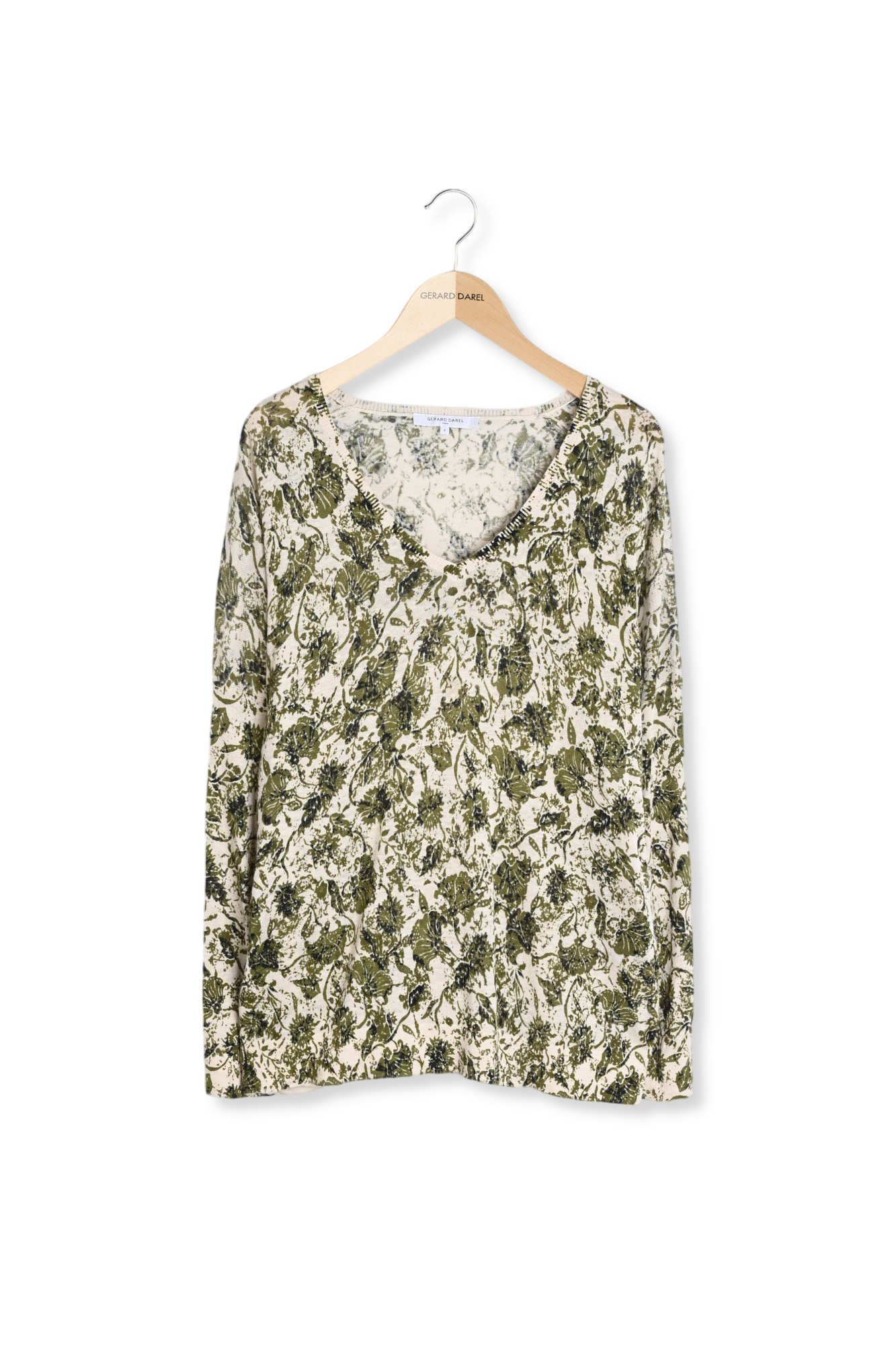 Pull imprimé fleurs en lin - LAURYNNE Faume - seconde main