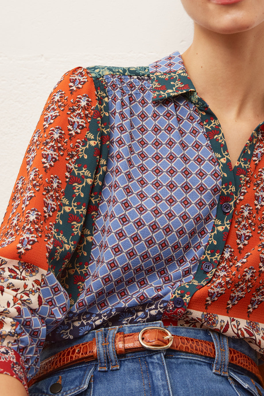 Chemise fluide avec smocks - NICKY Faume - seconde main