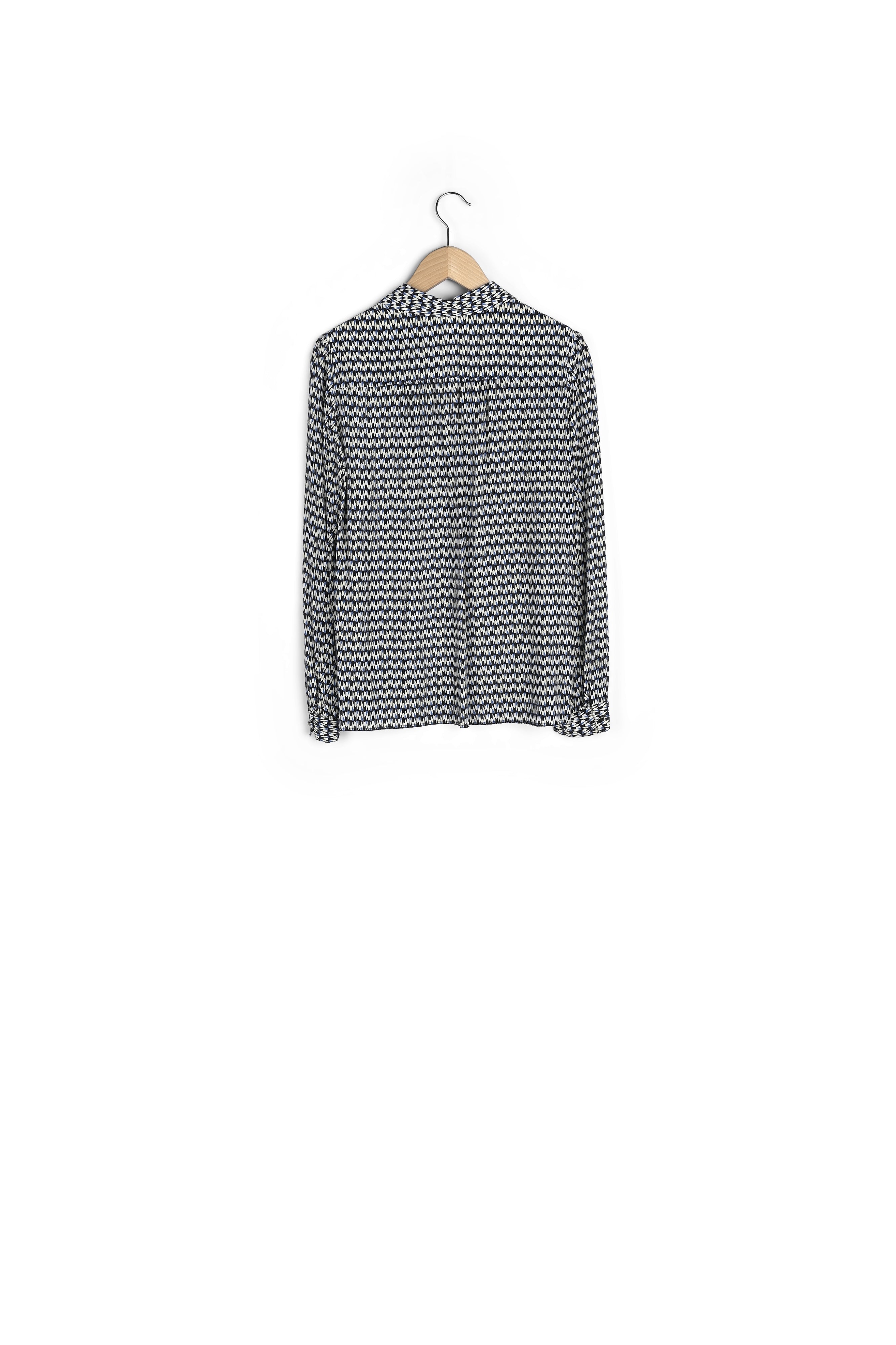 Angelica - Chemise en soie à imprimé géométrique Faume - seconde main