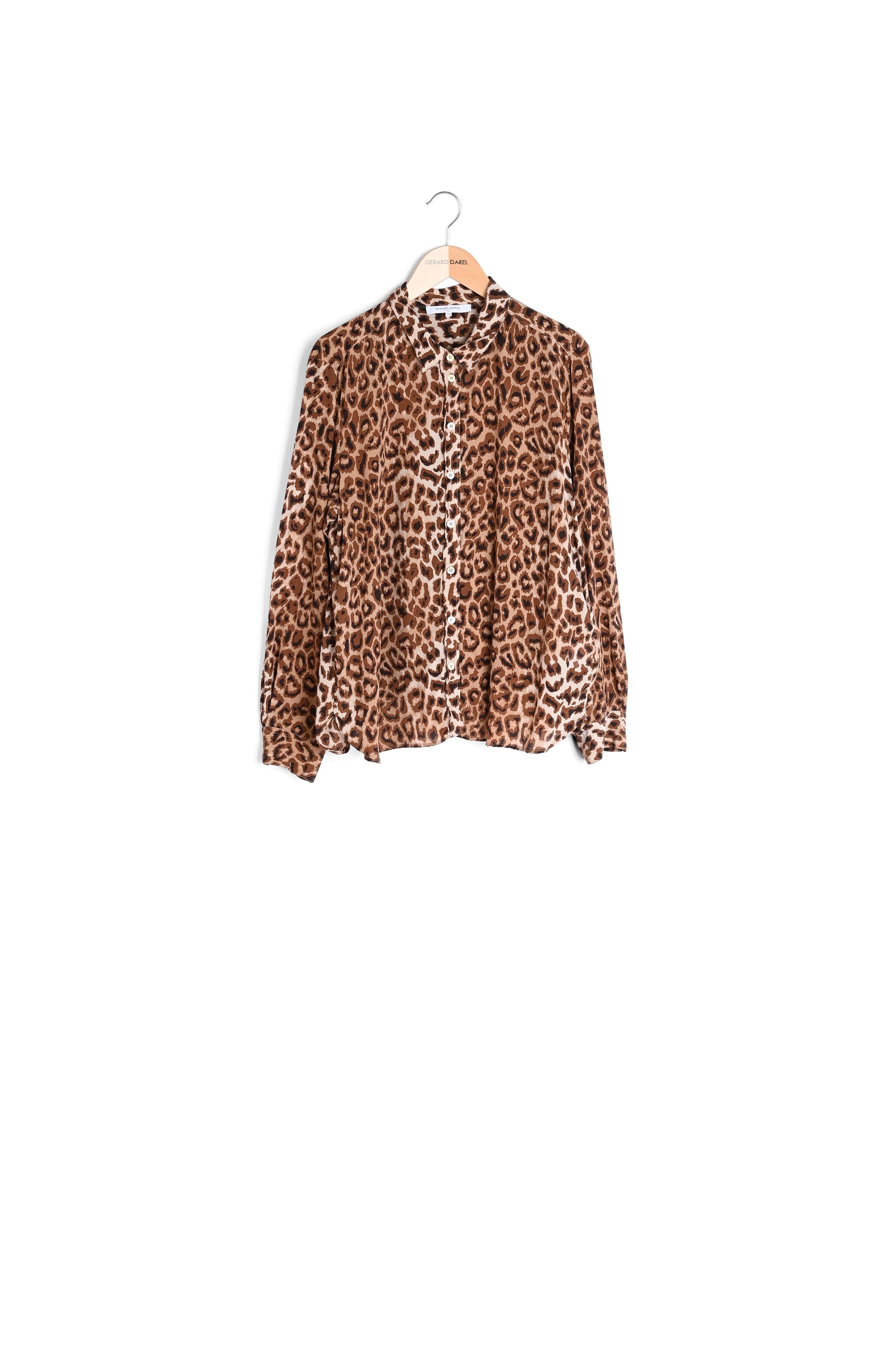 MAYA - Chemise en soie imprimé léopard Faume - seconde main