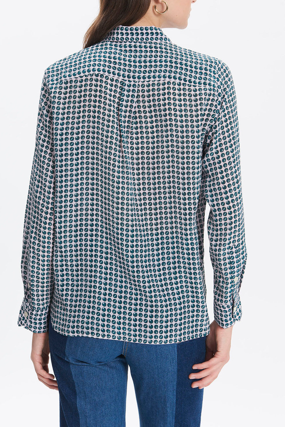 MAYA - Chemisier en soie à pois Faume - seconde main